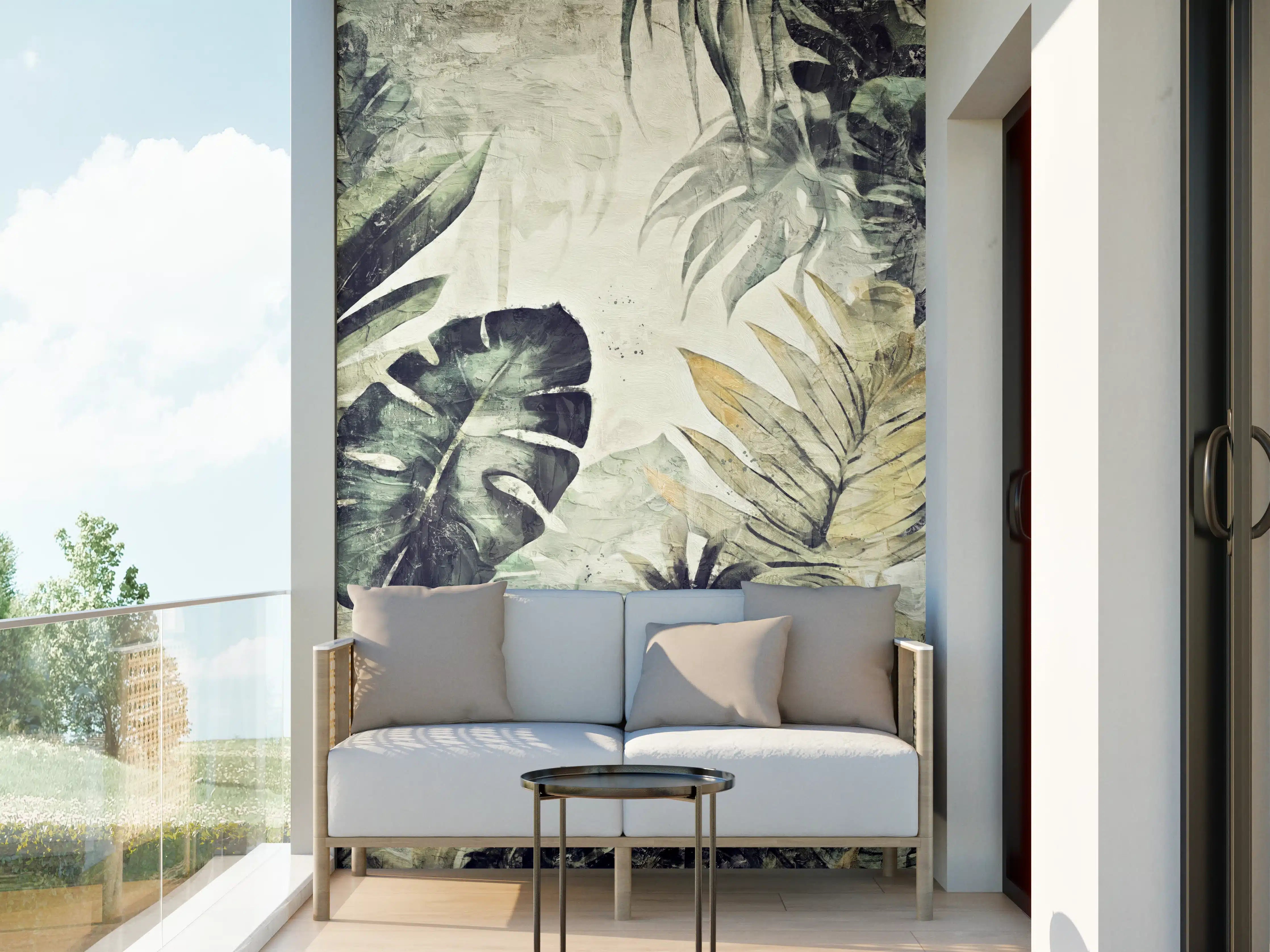 Wandverkleidung außen - Pinselkunst - Floral