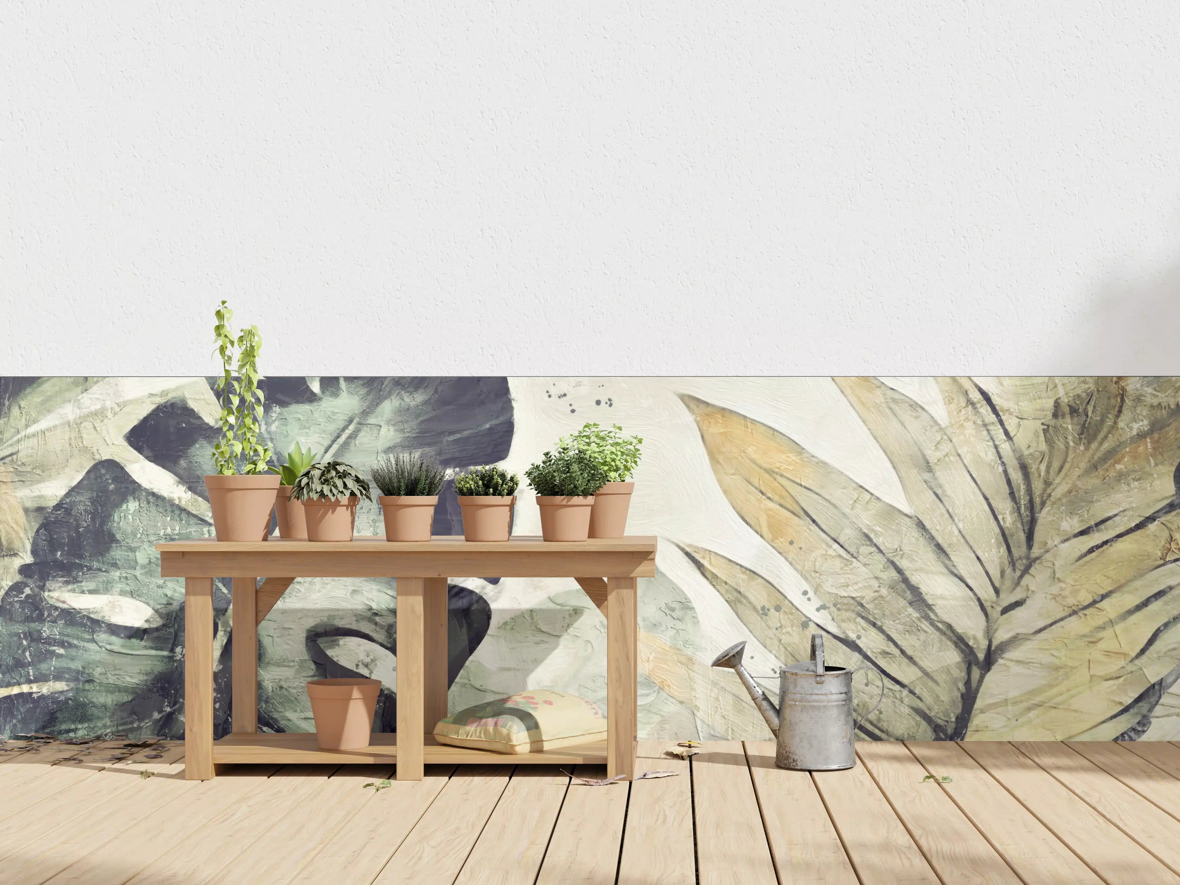 Wandverkleidung außen - Pinselkunst - Floral