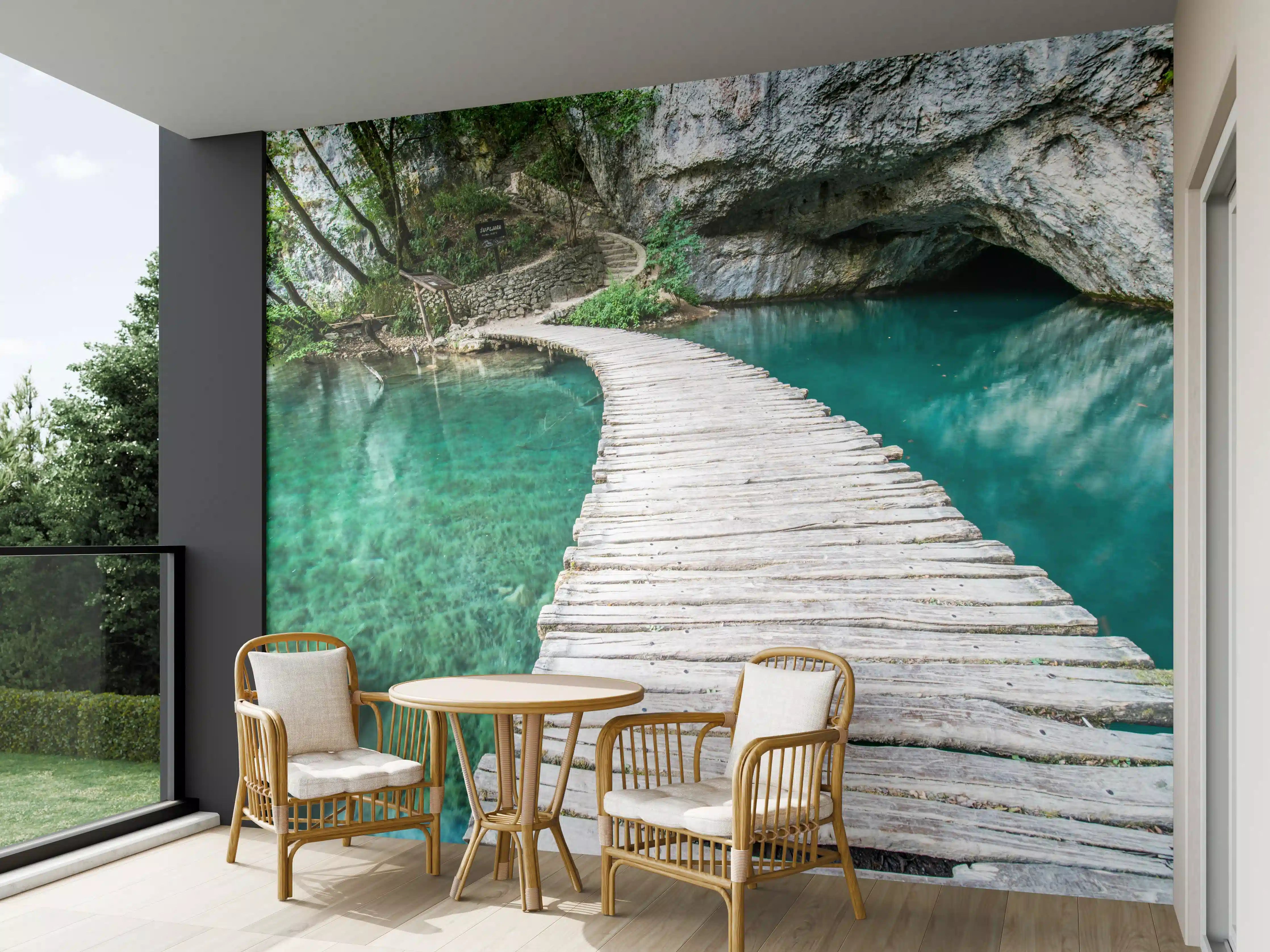 Wandverkleidung außen - Plitvicer Brücke in Kroatien