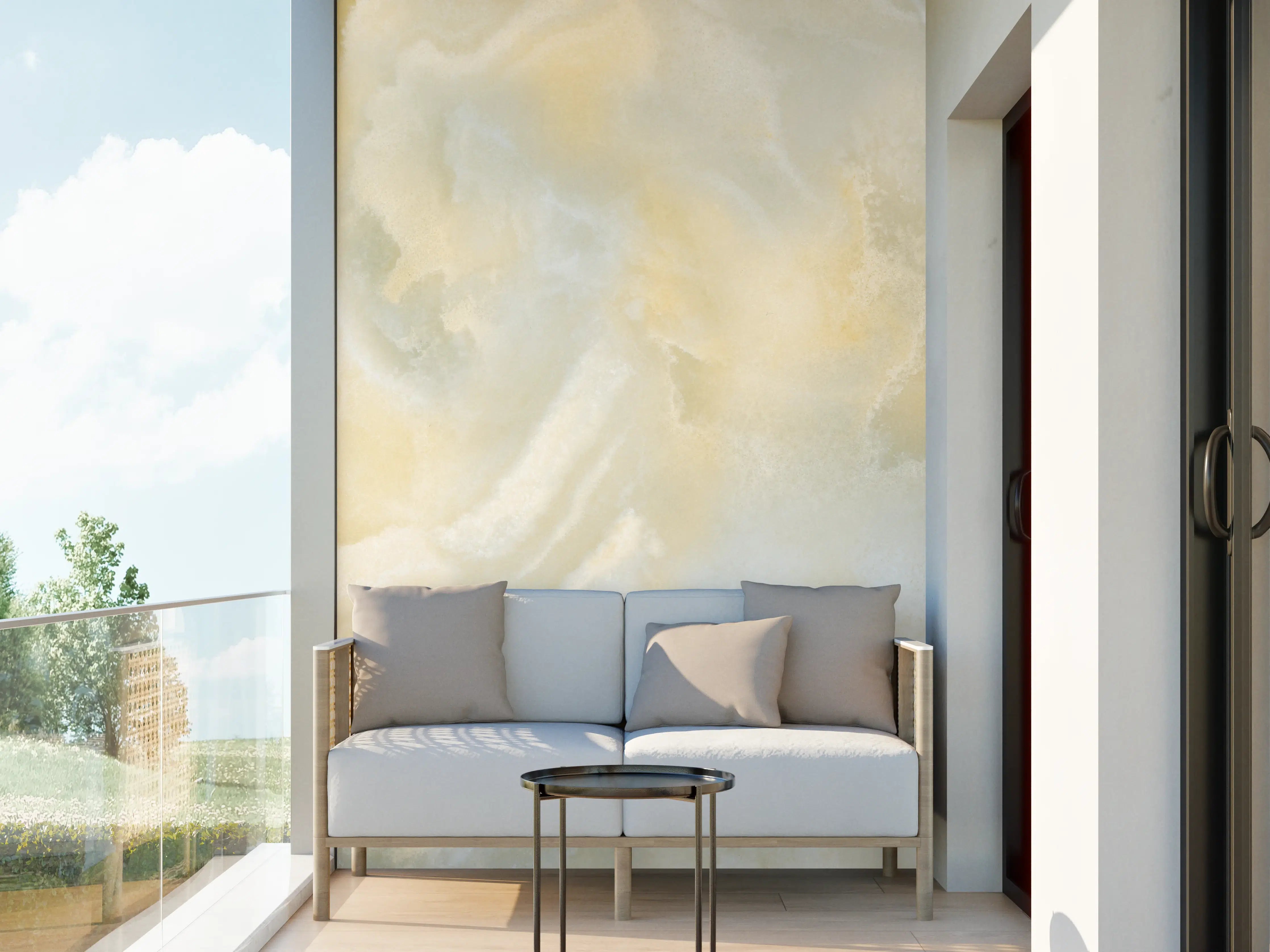 Wandverkleidung außen - Polierter Onyx-Marmor 