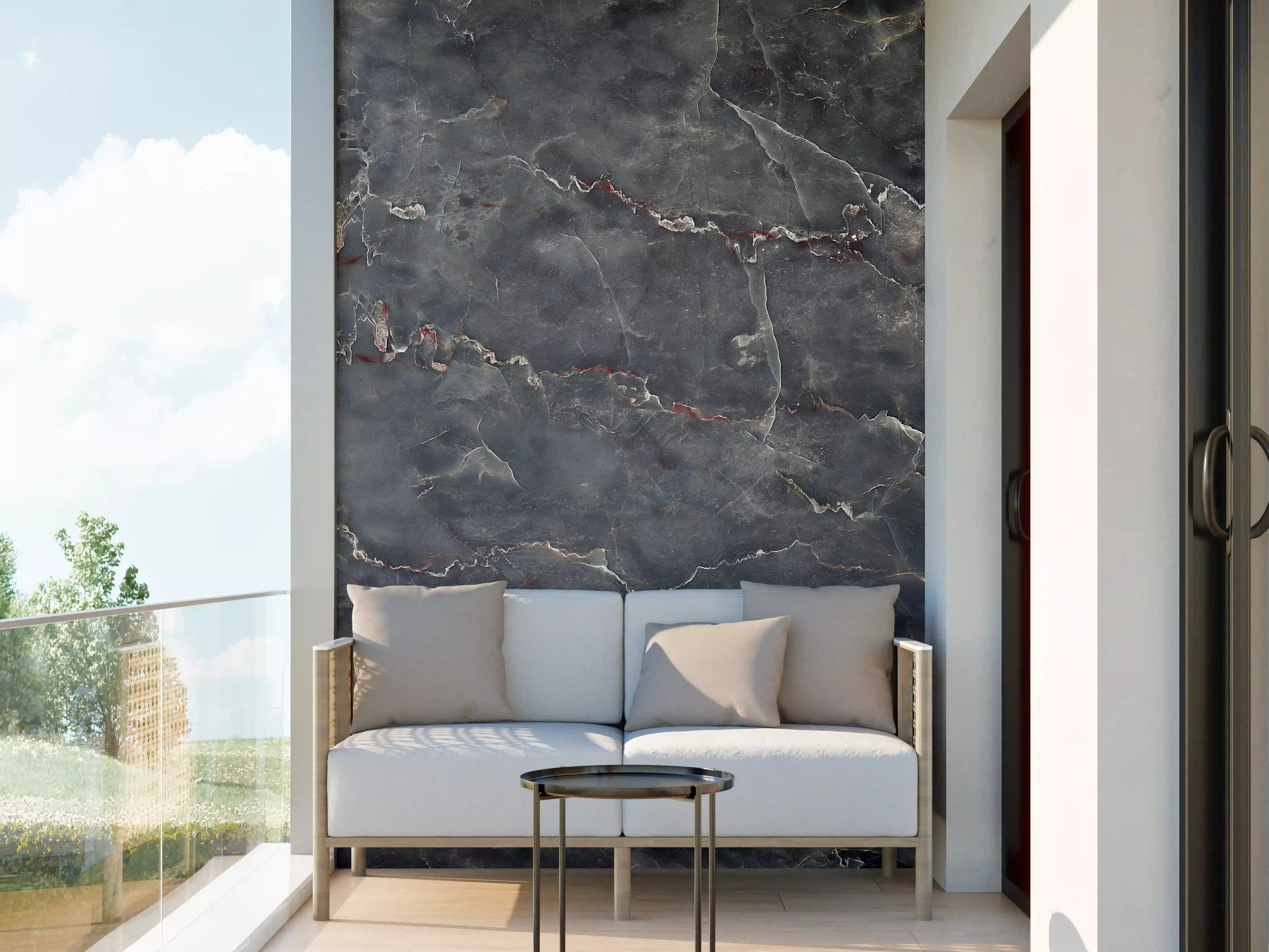 Wandverkleidung außen - Polierter Onyxmarmor mit Adern