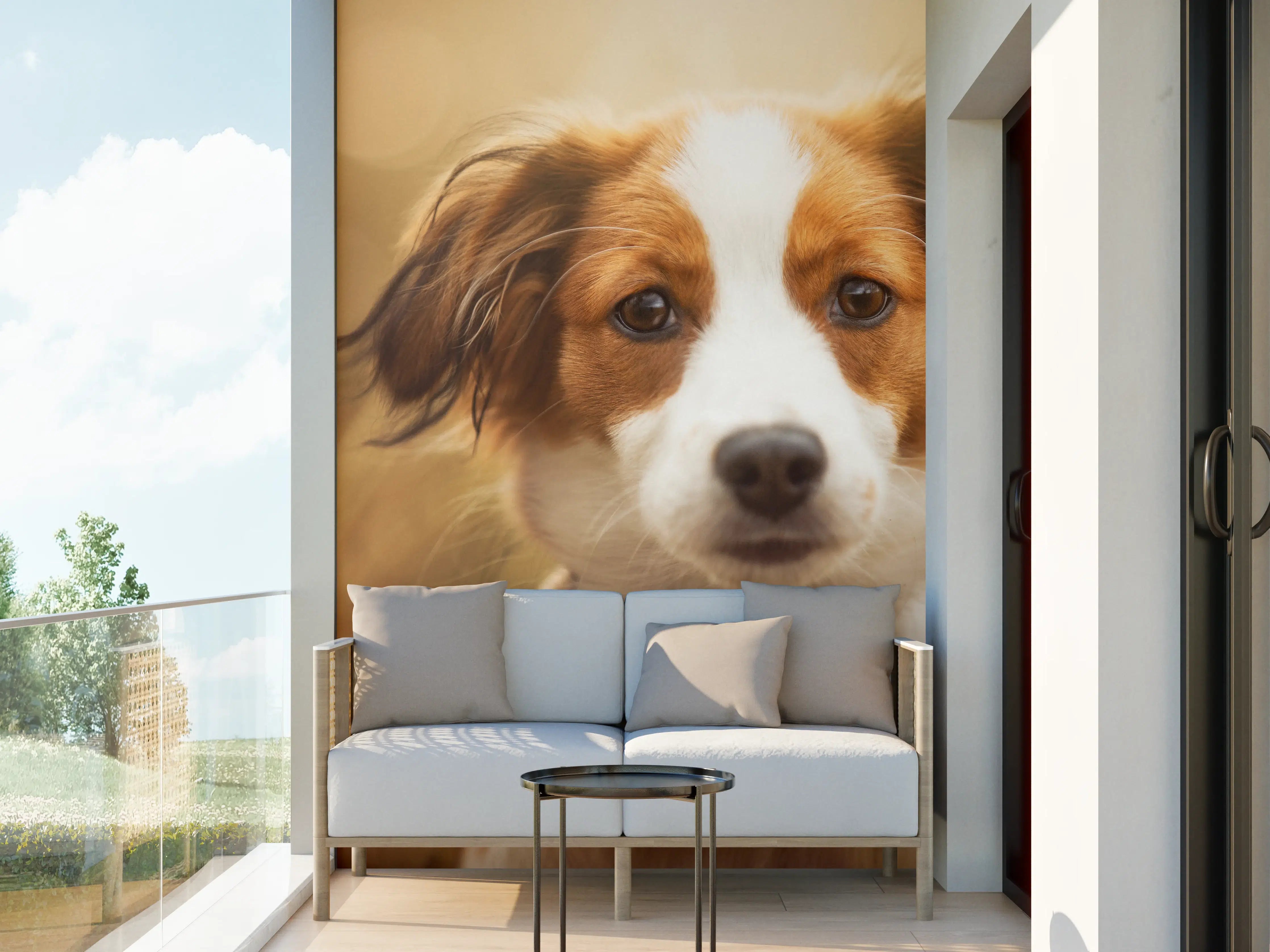Wandverkleidung außen - Portrait eines süßen Kooiker Hundes