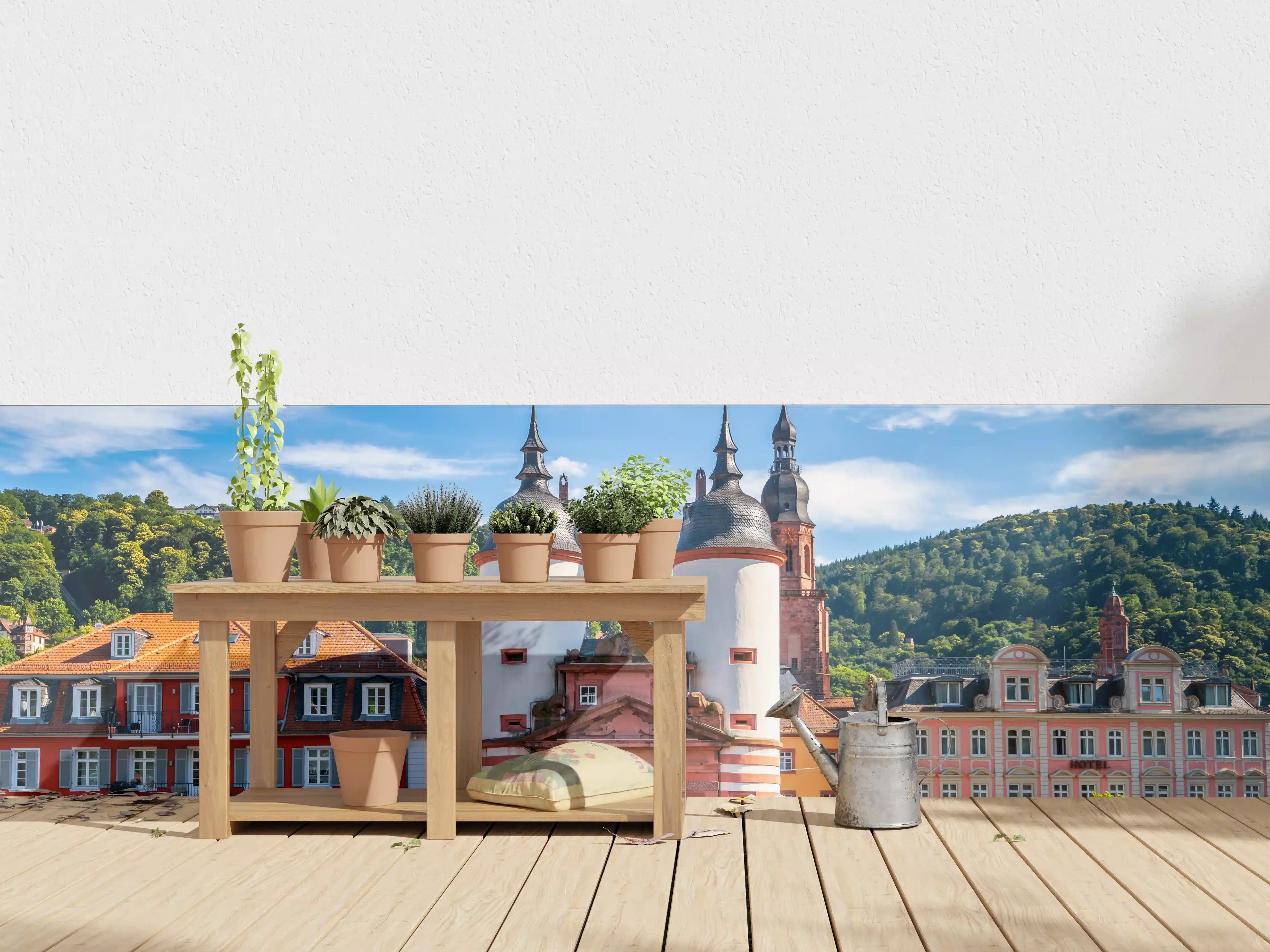 Wandverkleidung außen - Prächtiger Anblick auf Brücke in Heidelberg