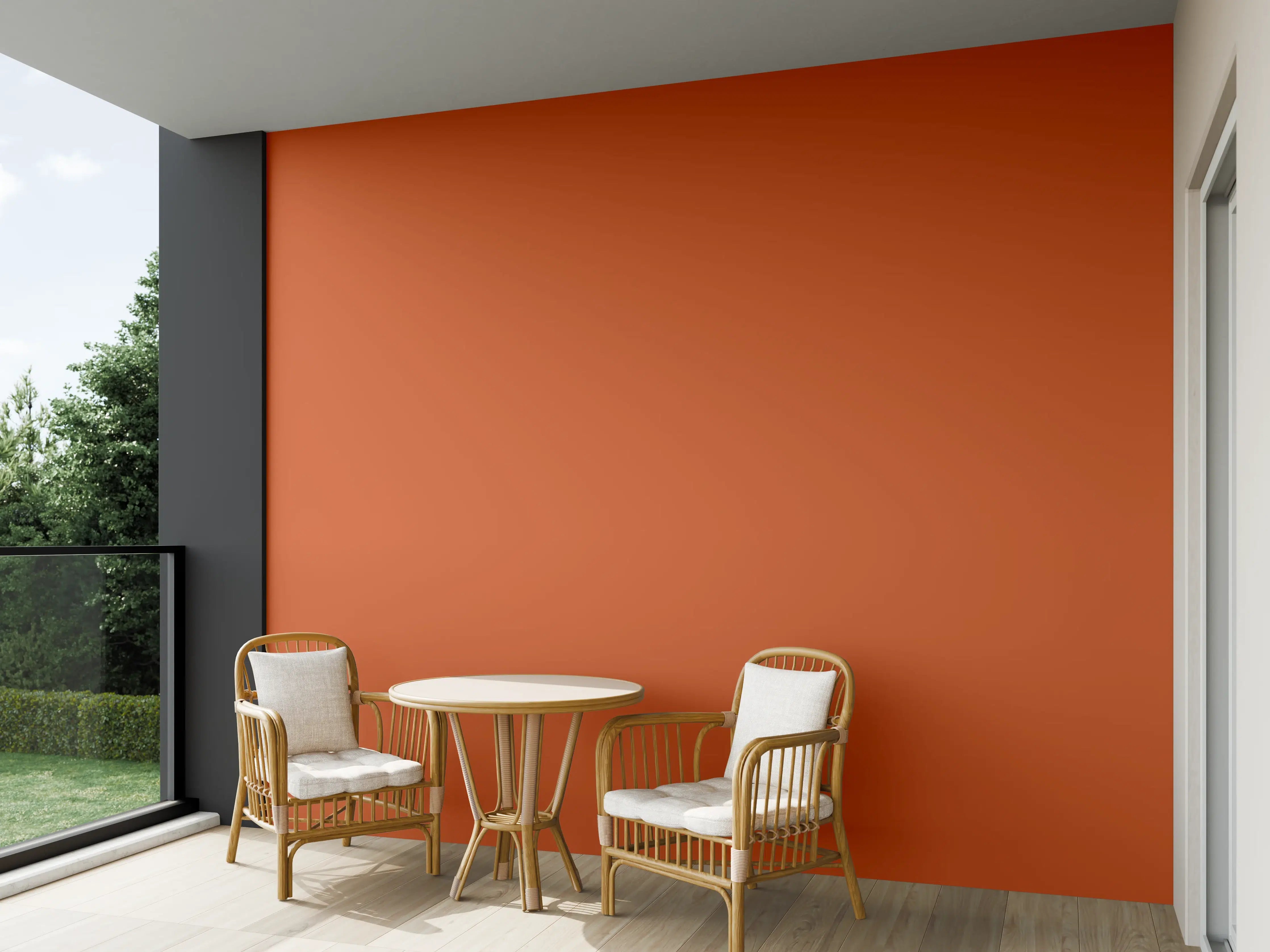 Wandverkleidung außen - RAL 2001 (Rot-Orange)