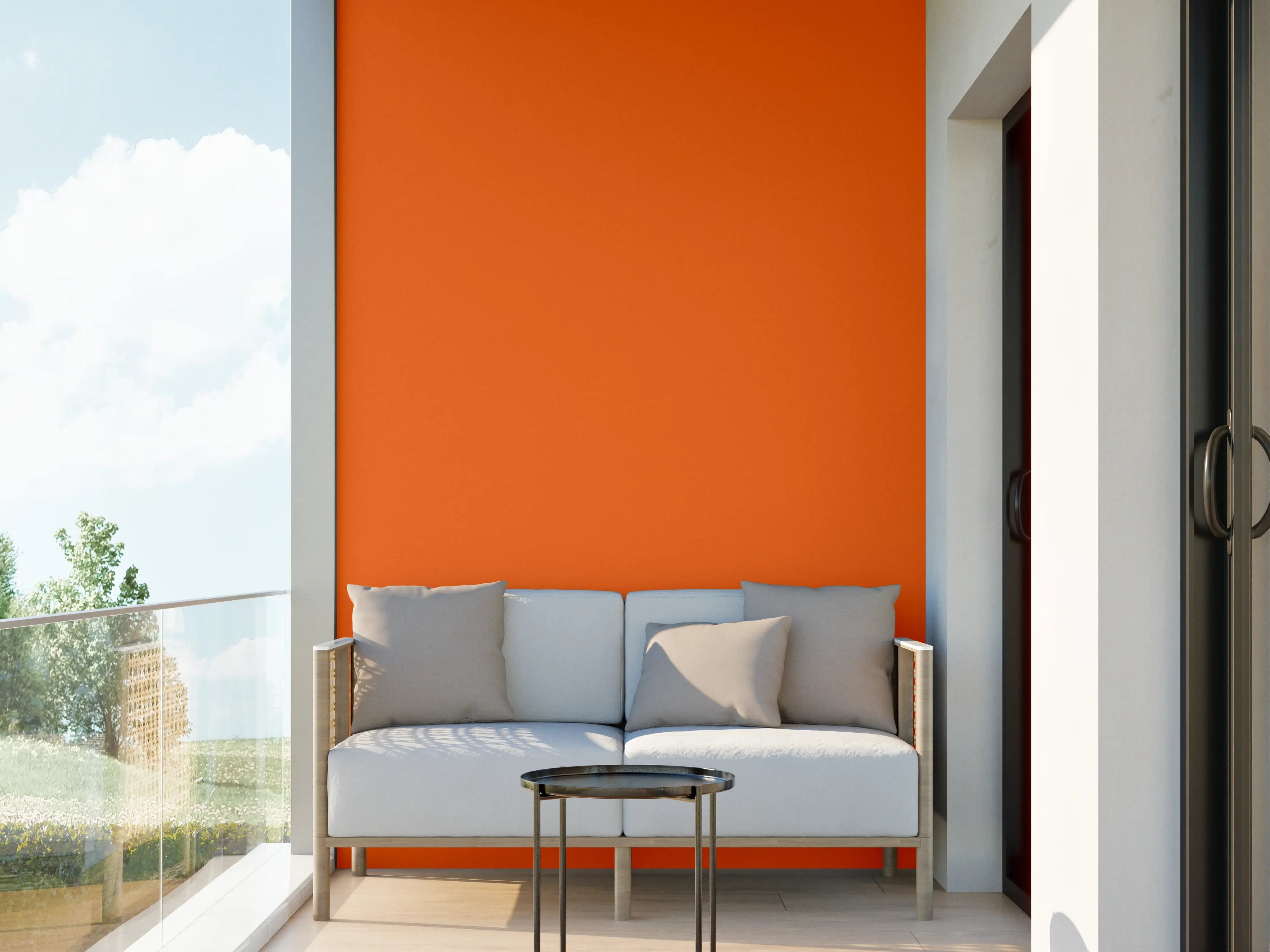 Wandverkleidung außen - RAL 2004 (Reines Orange)