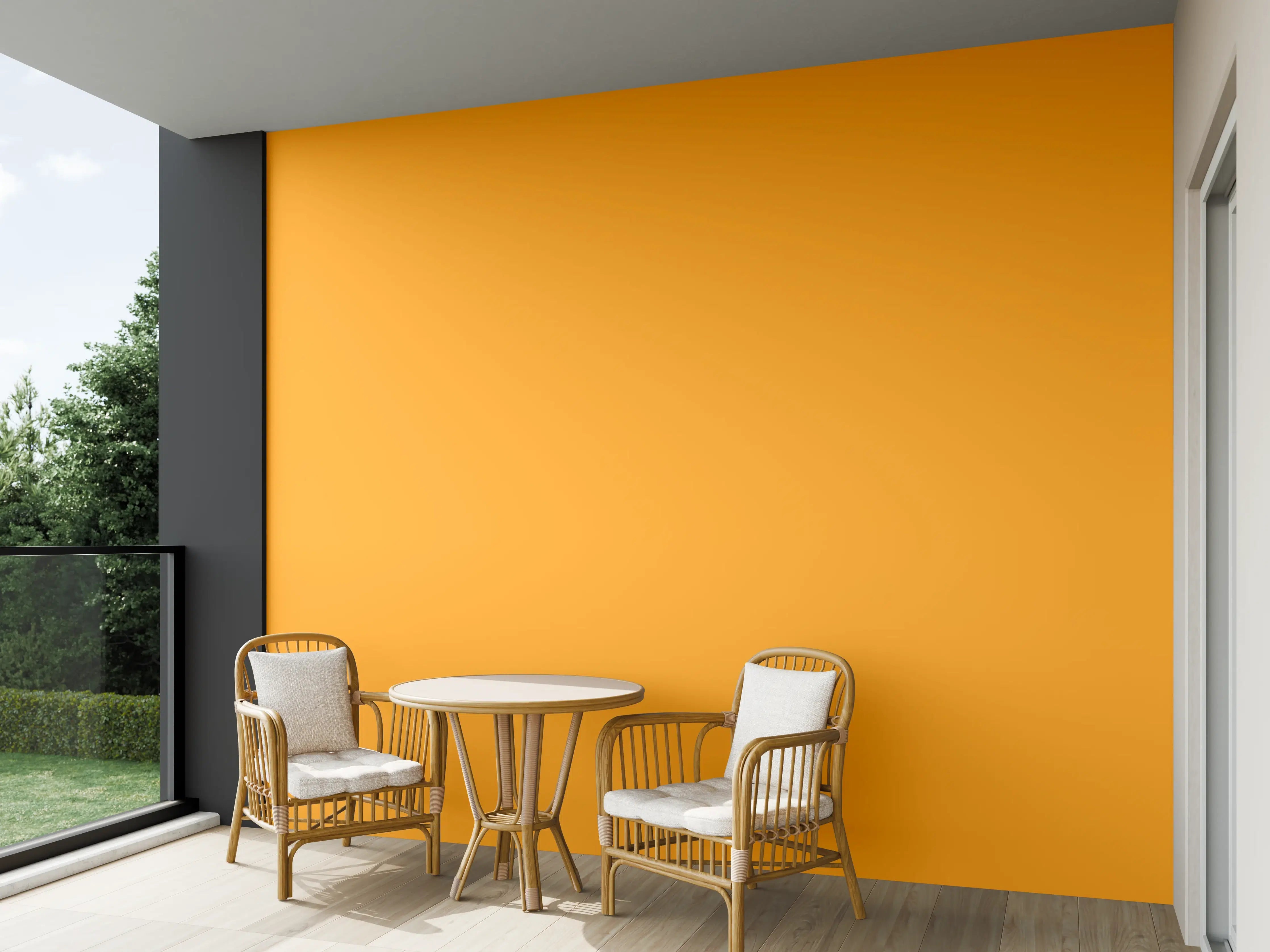 Wandverkleidung außen - RAL 2007 (Leuchtendes Hellorange)