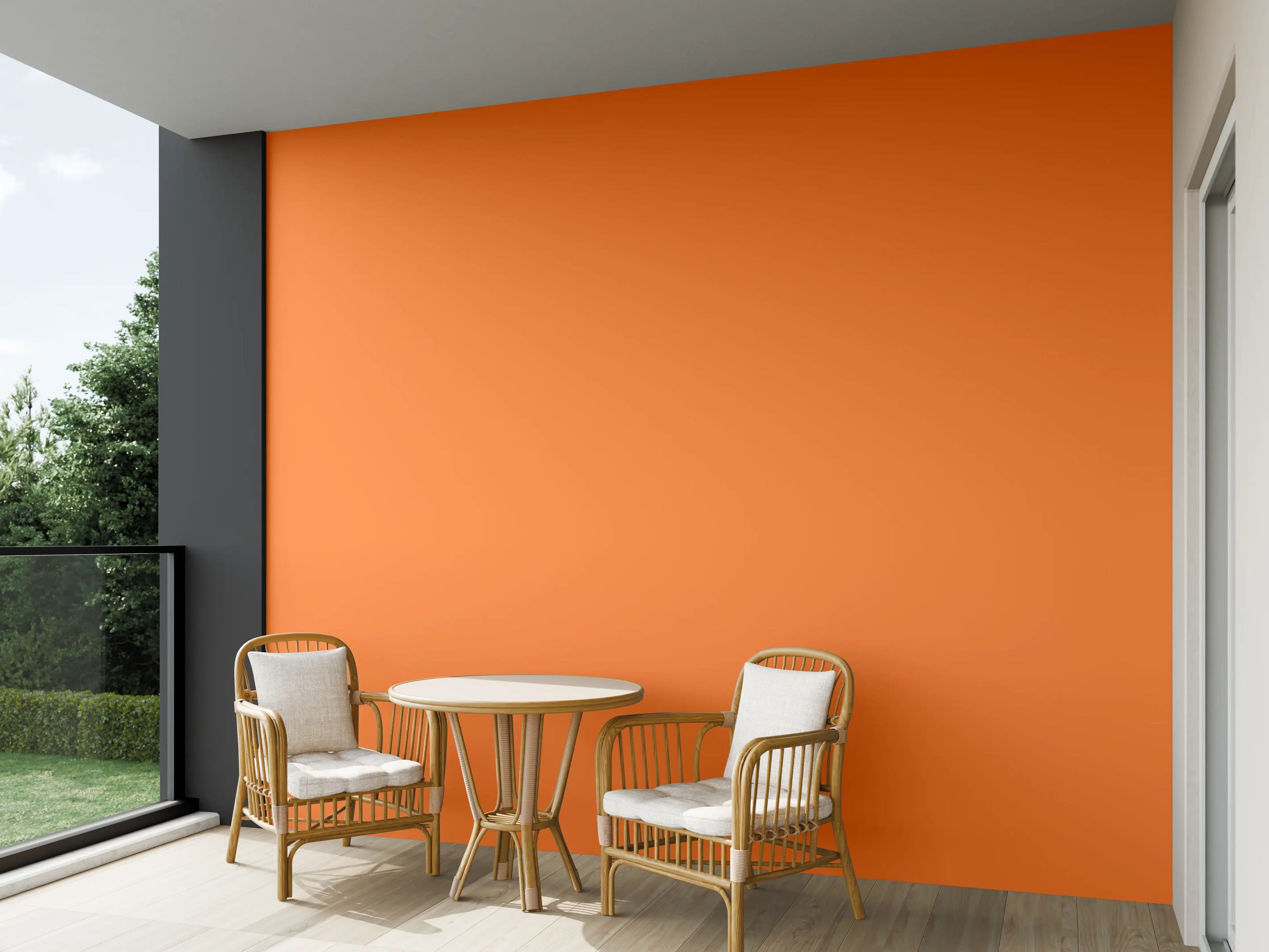 Wandverkleidung außen - RAL 2008 (Leuchtendes Rot-Orange)