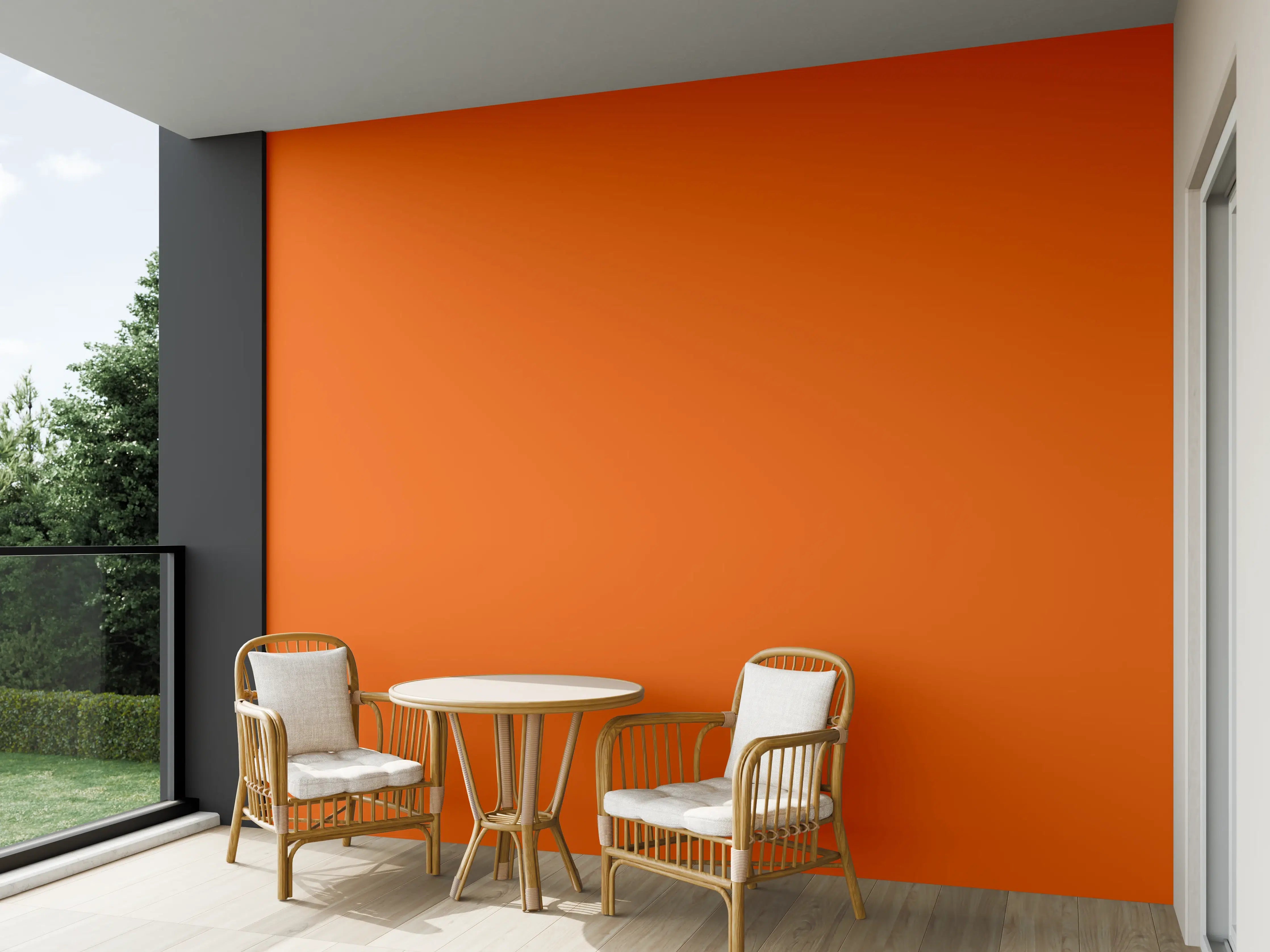 Wandverkleidung außen - RAL 2009 (Verkehrsorange)