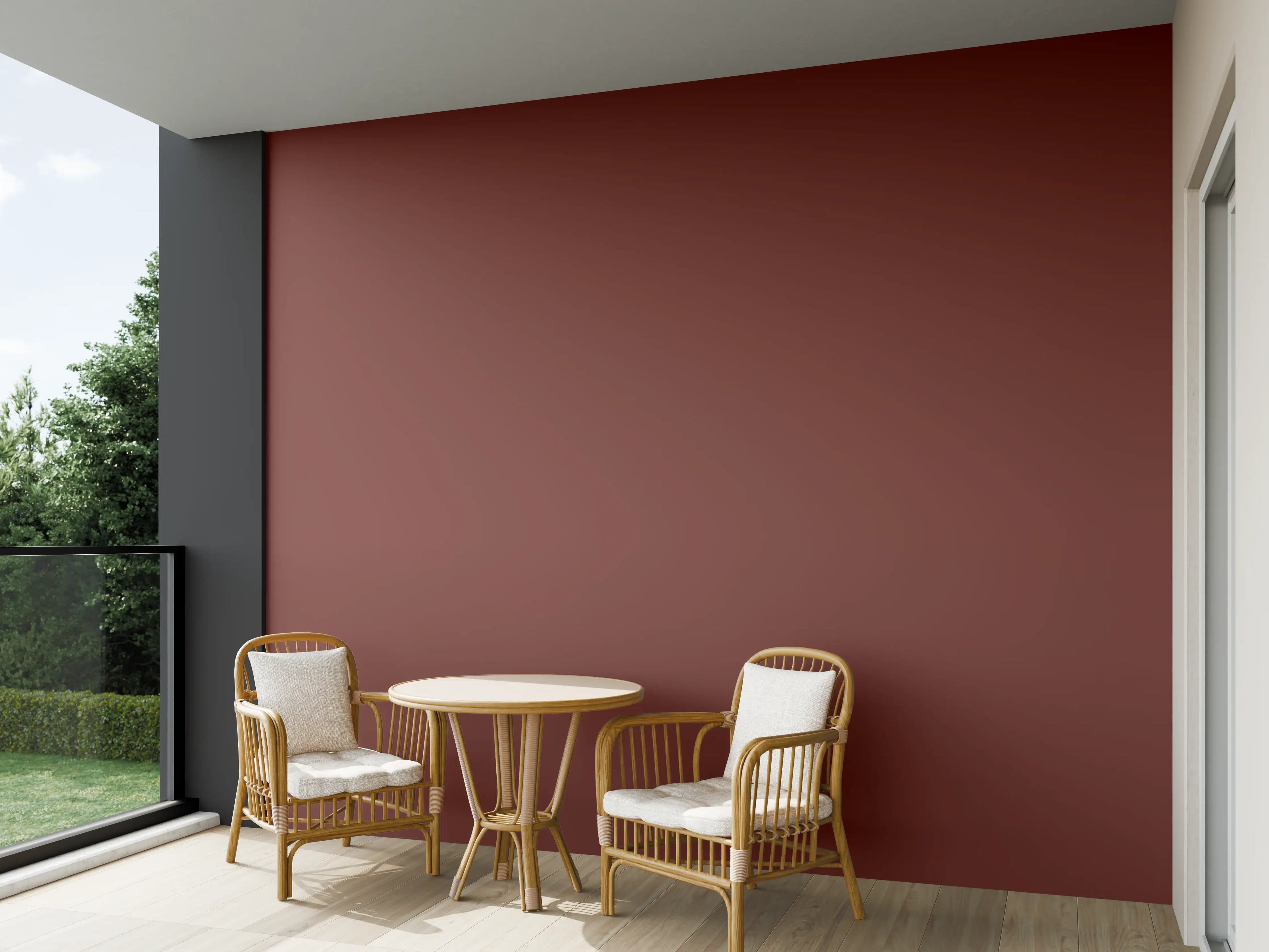 Wandverkleidung außen - RAL 3009 (Oxidrot)