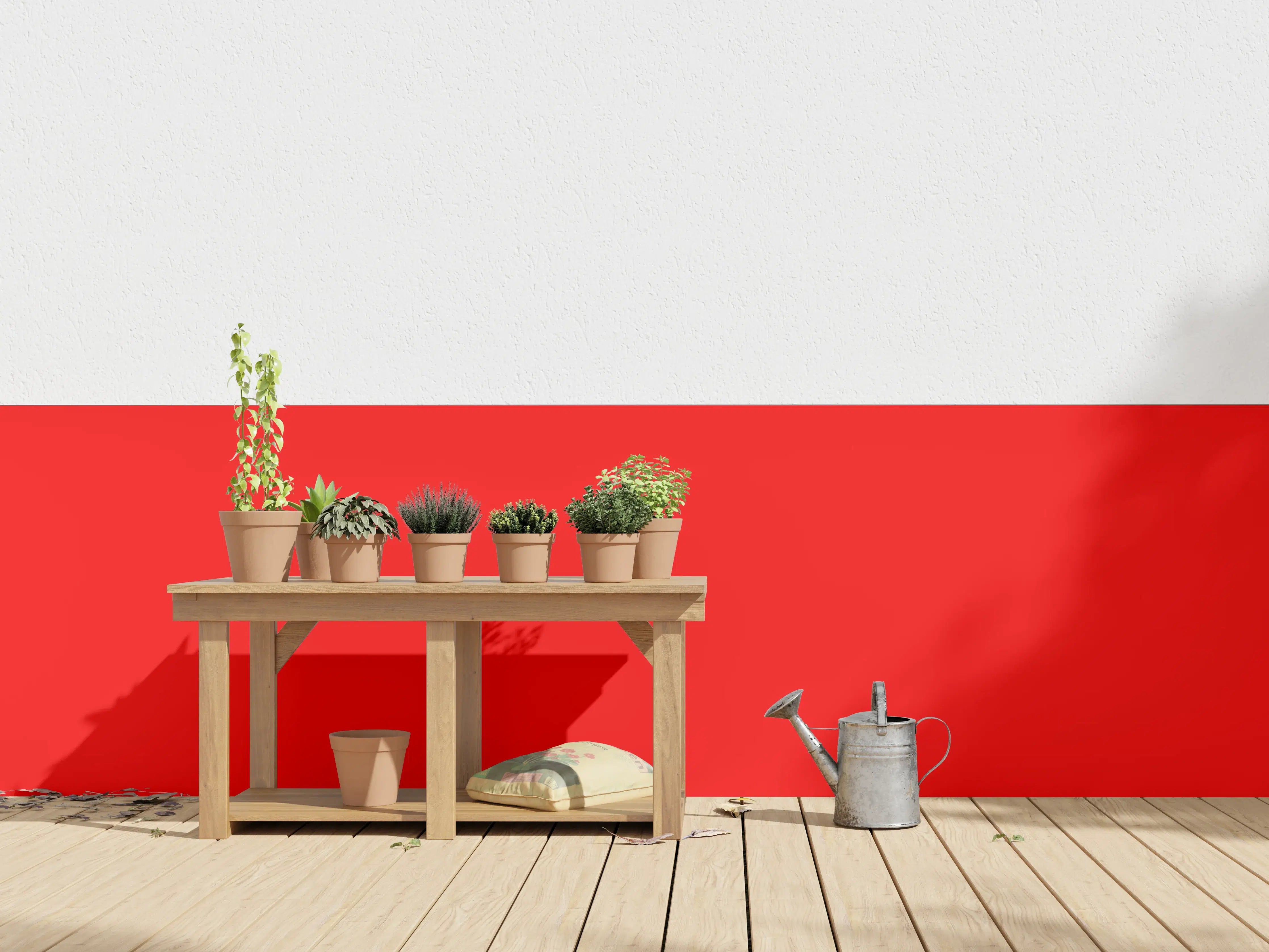 Wandverkleidung außen - RAL 3024 (leuchtendes Rot)