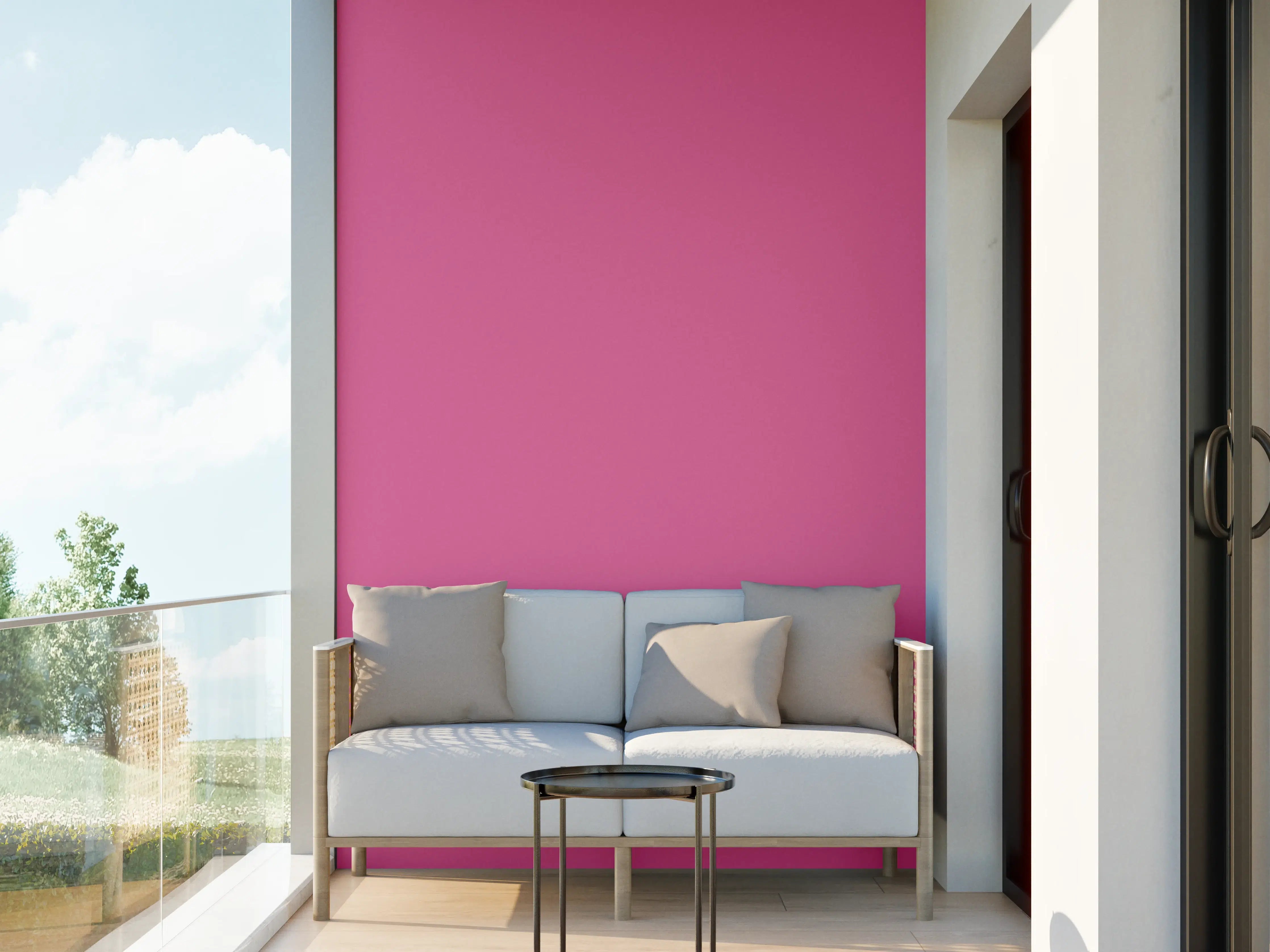 Wandverkleidung außen - RAL 4003 Bordeauxviolett