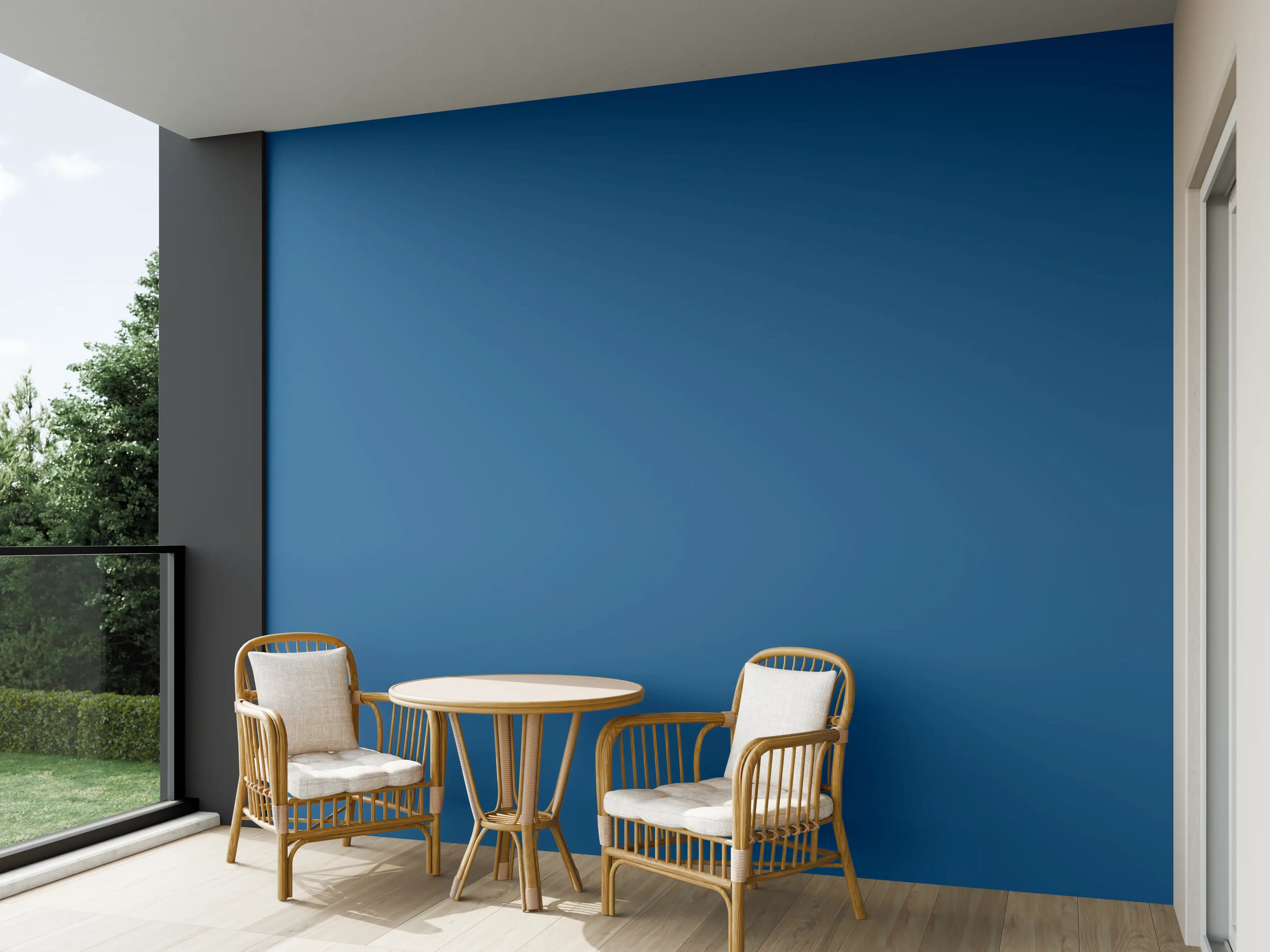 Wandverkleidung außen - RAL 5019 (Capri-Blau)