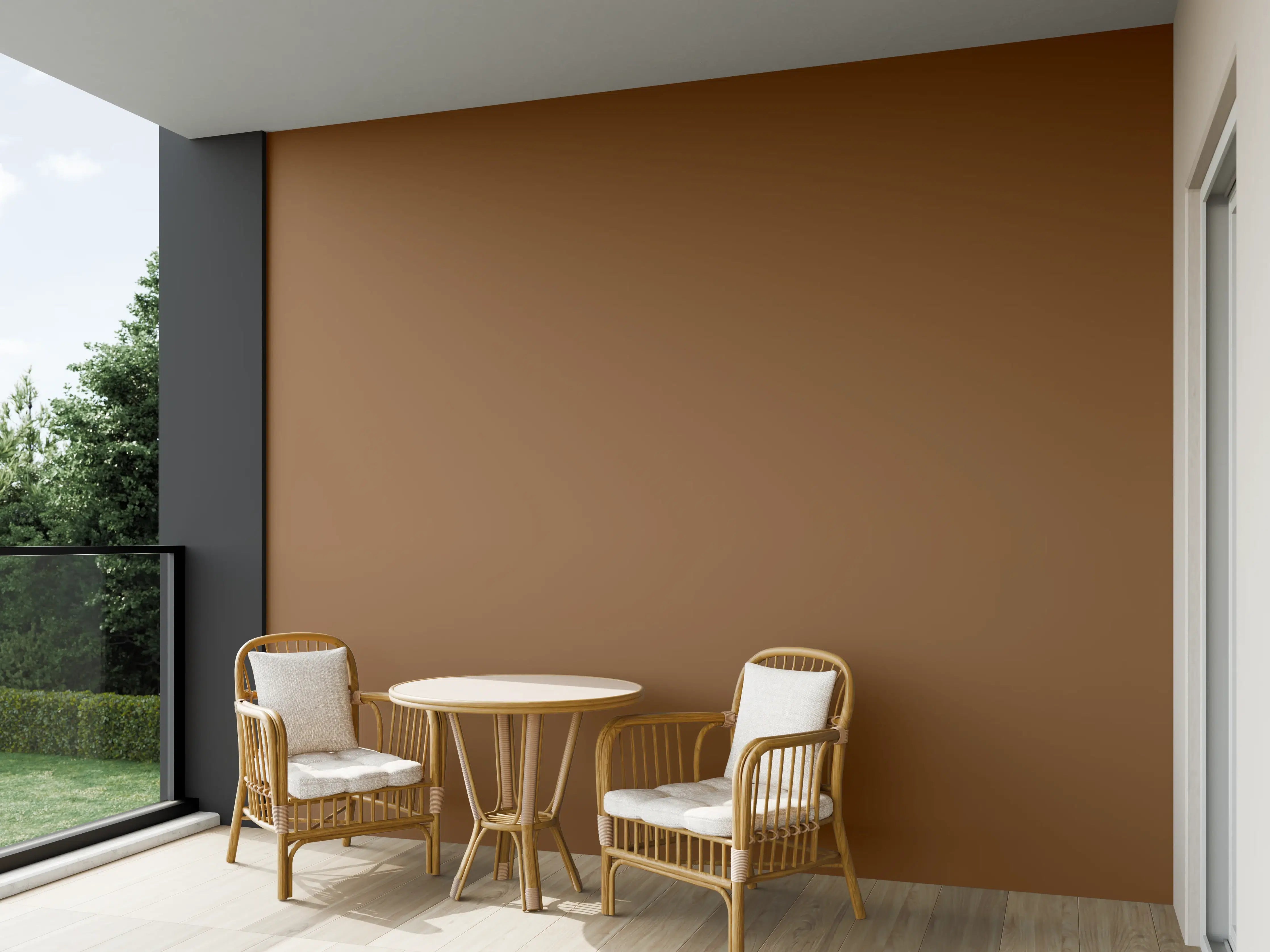 Wandverkleidung außen - RAL 8003 (Lehm-Braun)