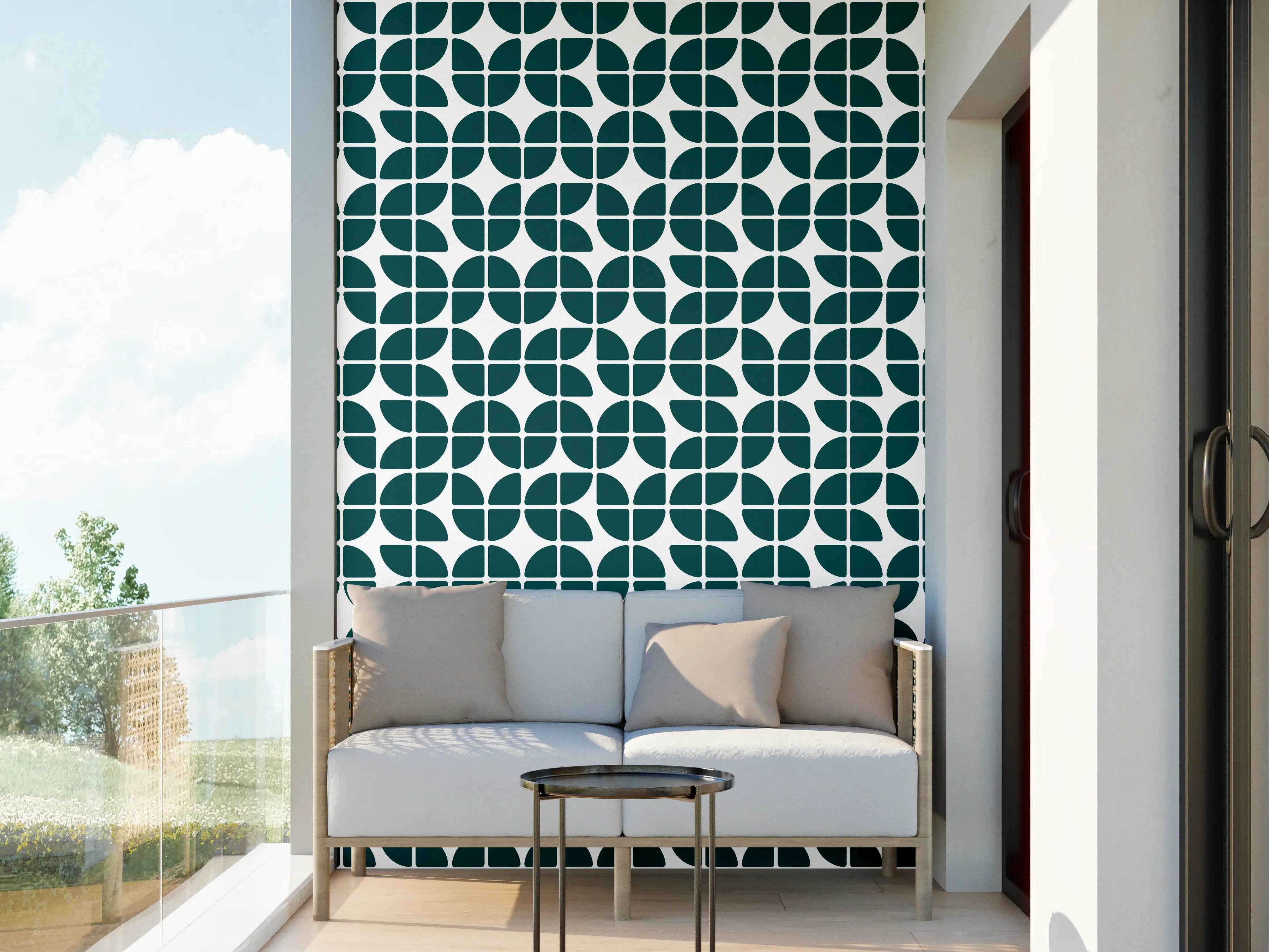 Wandverkleidung außen - Retro Grün Petrol Design