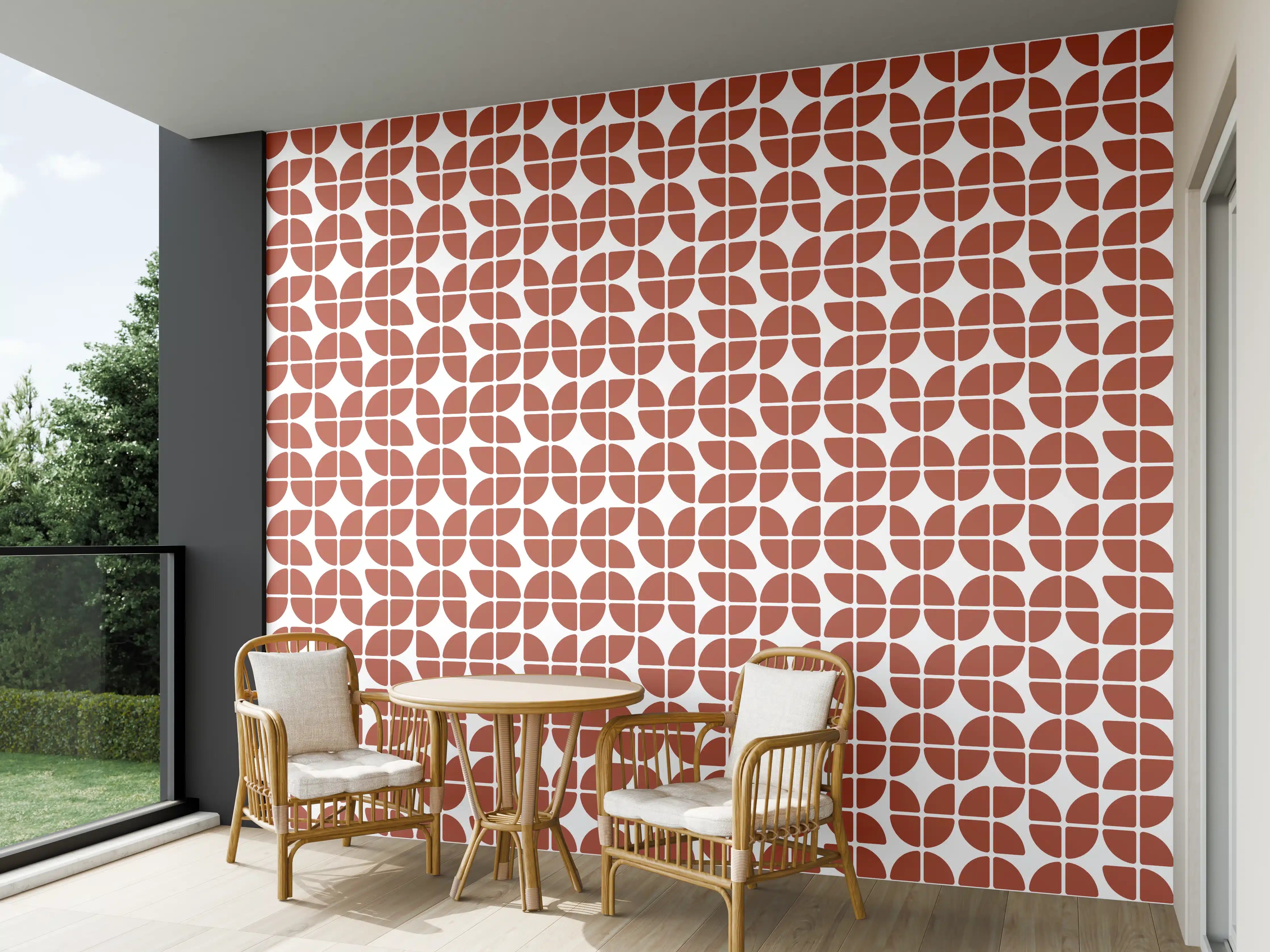 Wandverkleidung außen - Retro-Rust-Design
