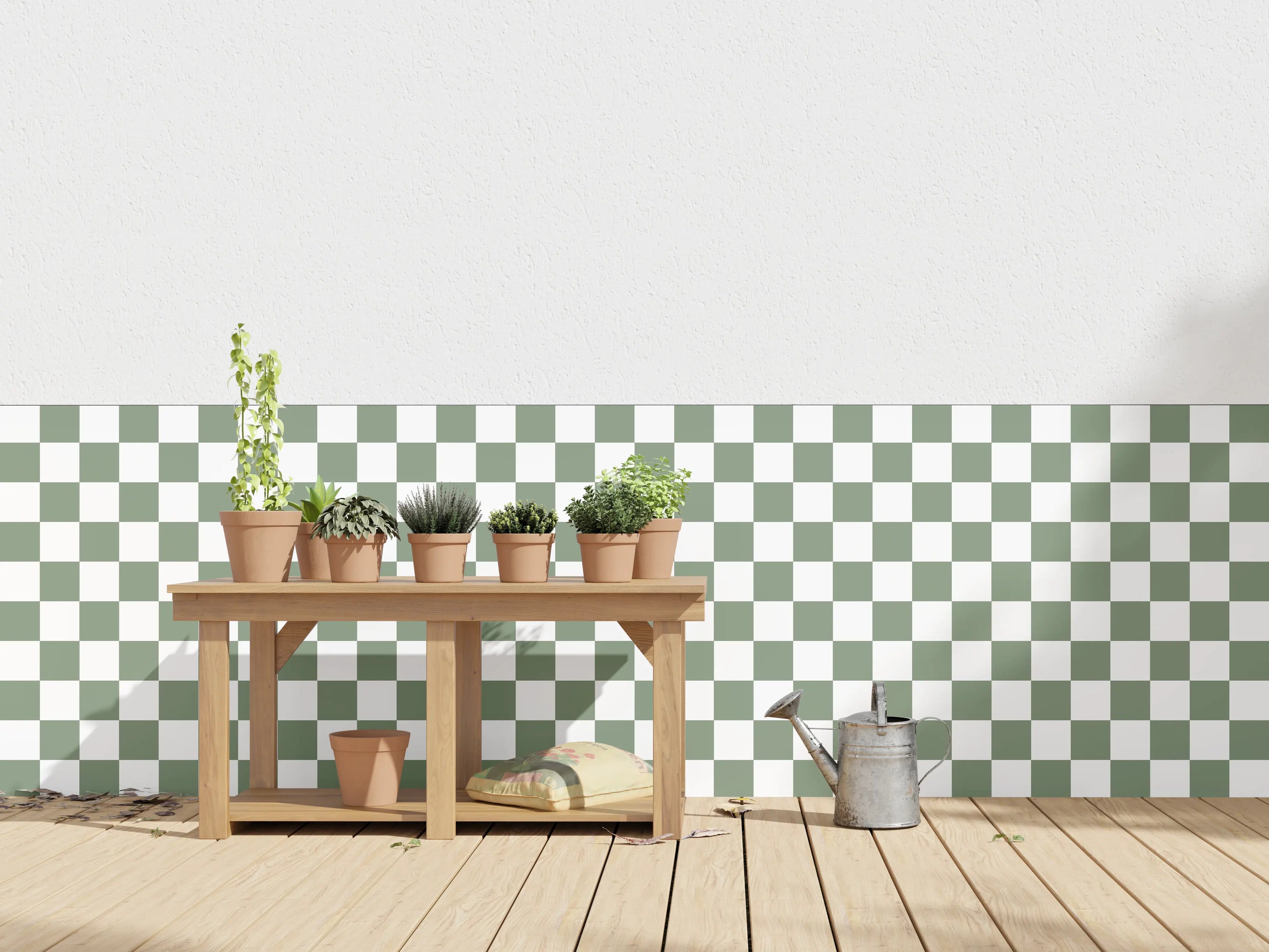 Wandverkleidung außen - Retro-Scacco-Oliva-Effekt
