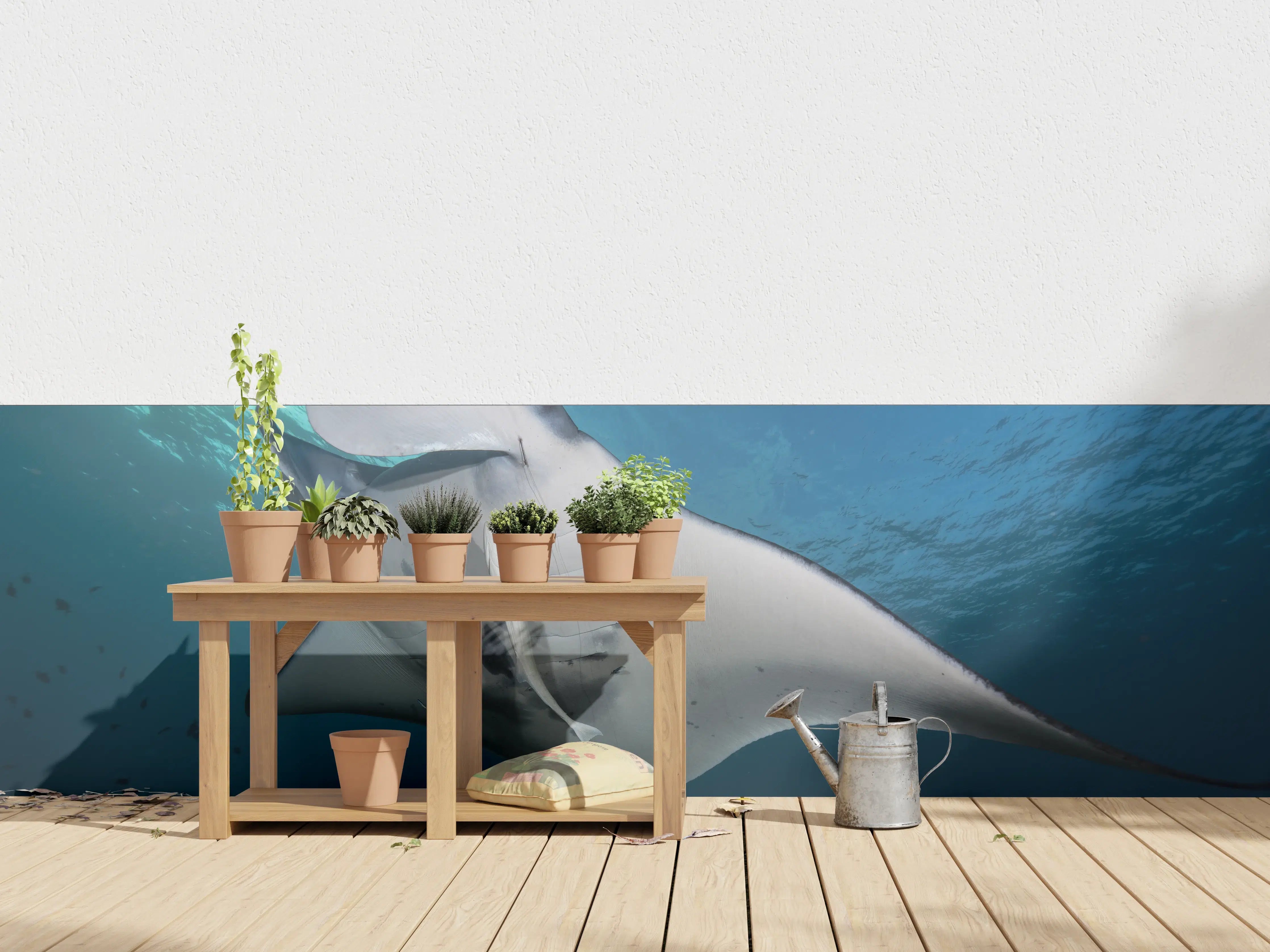 Wandverkleidung außen - Riff-Manta Unterwasser