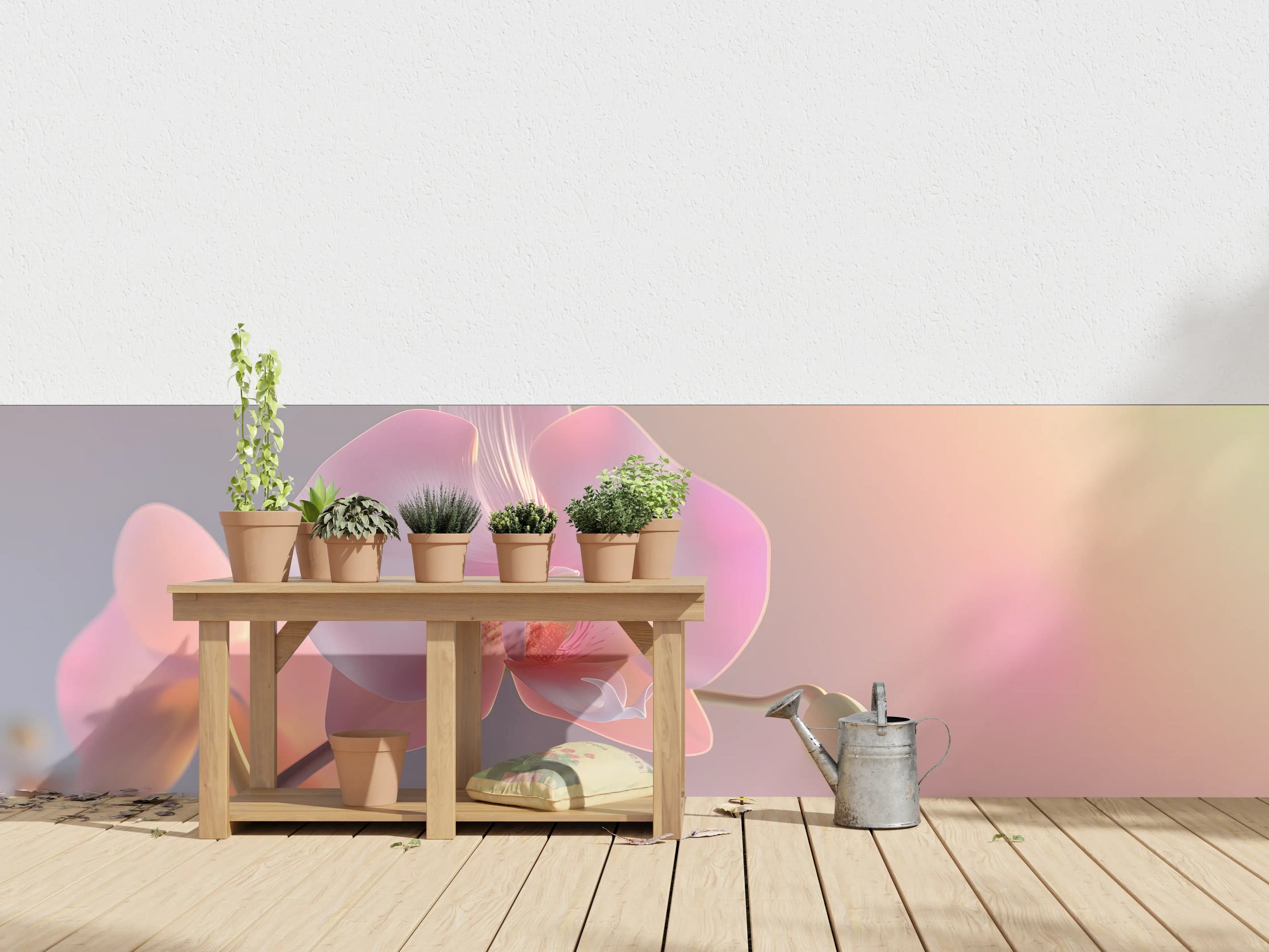Wandverkleidung außen - Rosa Orchidee Pastellhintergrund
