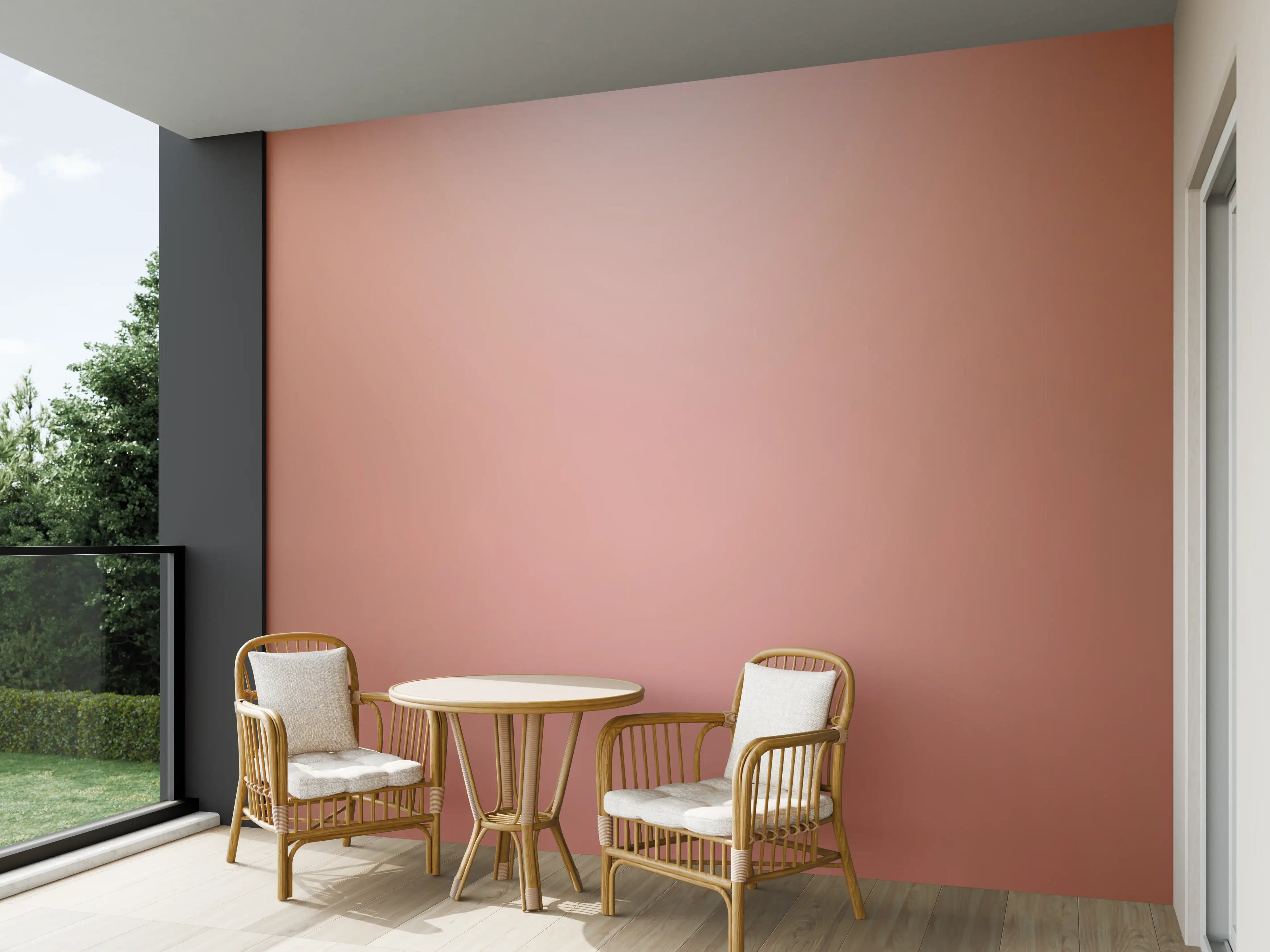 Wandverkleidung außen - Rosegold Farbverlauf Hintergrund