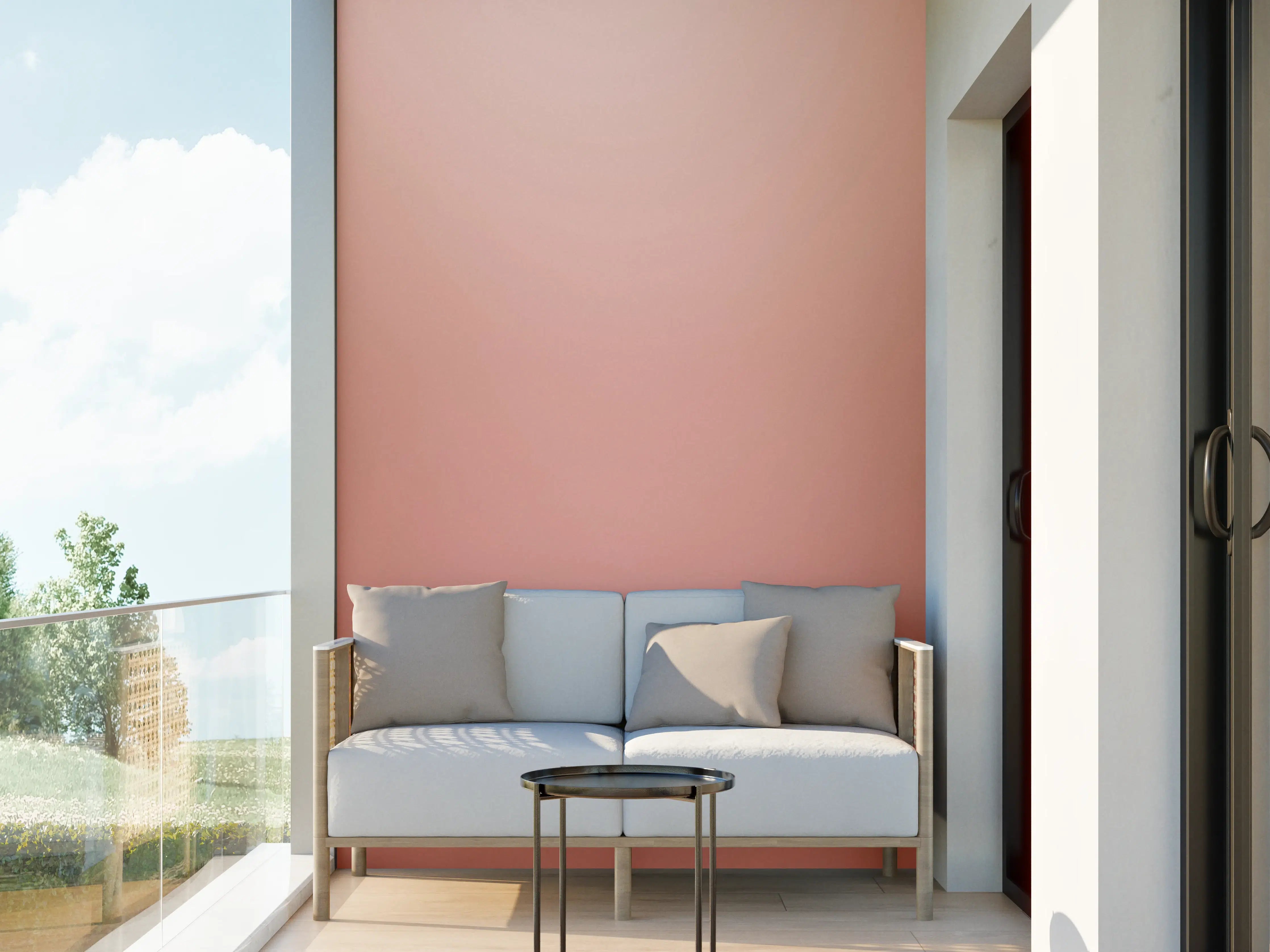 Wandverkleidung außen - Rosegold Farbverlauf Hintergrund