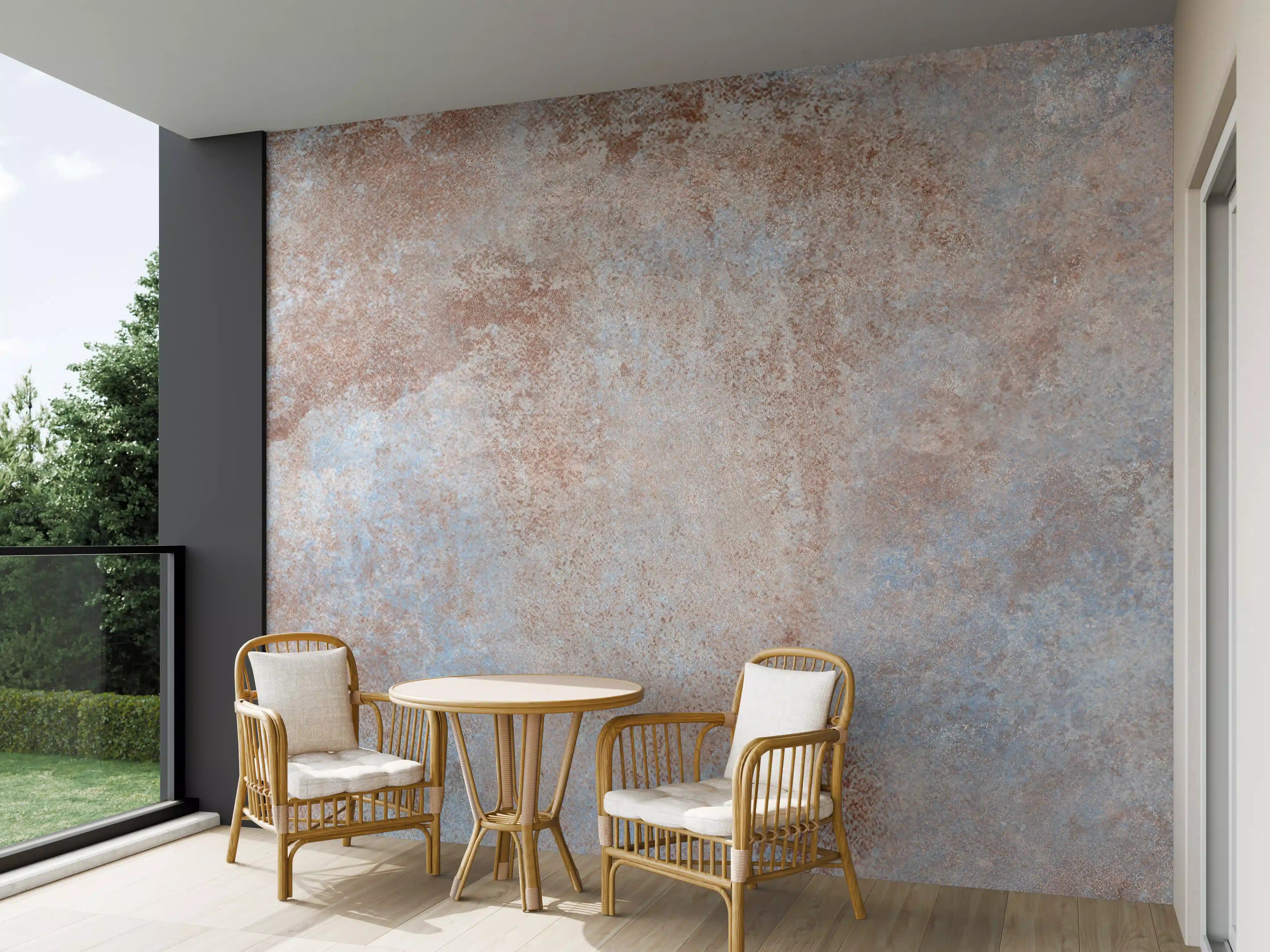 Wandverkleidung außen - Rostige Metallplatte