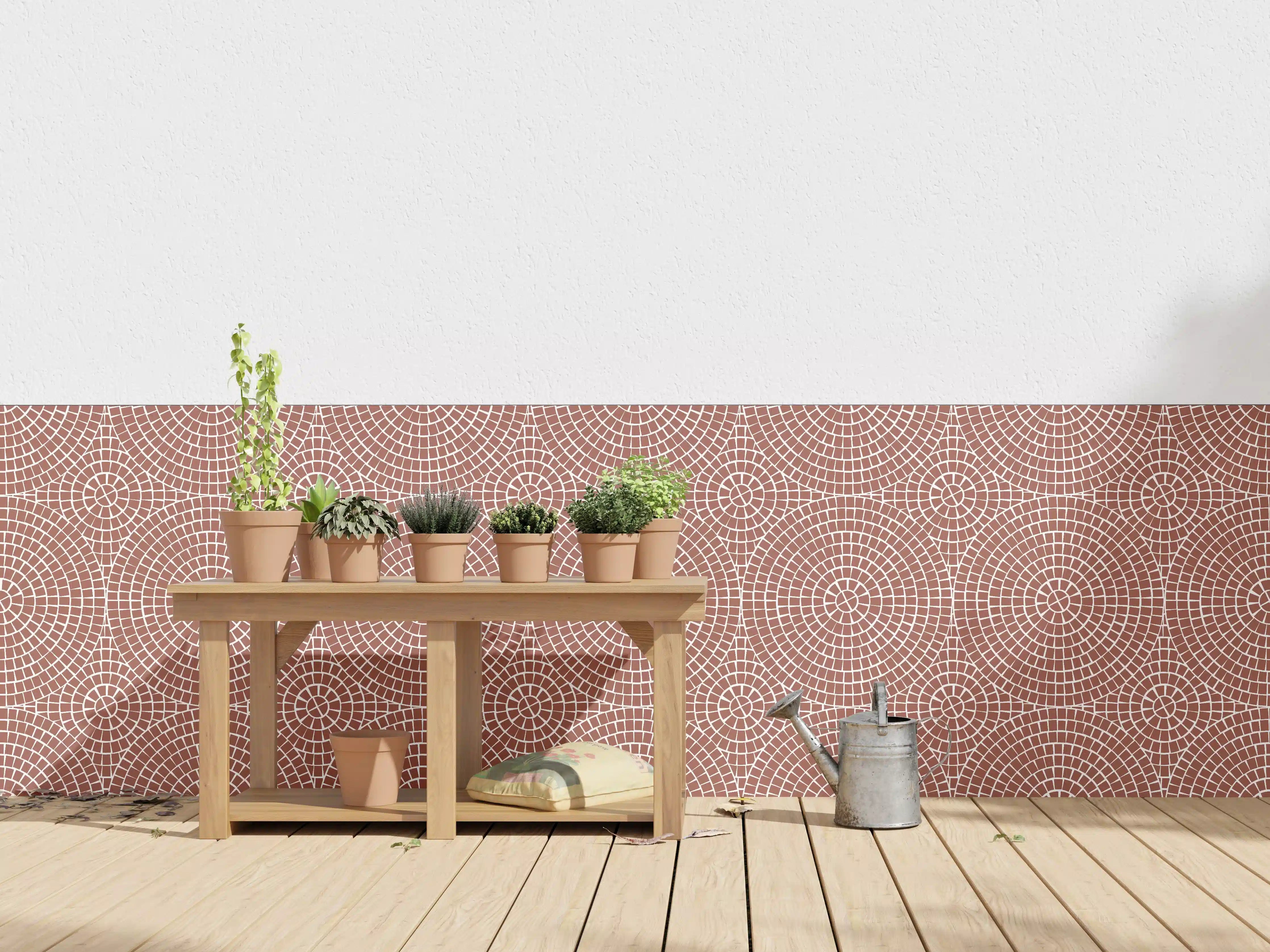 Wandverkleidung außen - Rostige Steinmosaik-Textur für besondere Räume