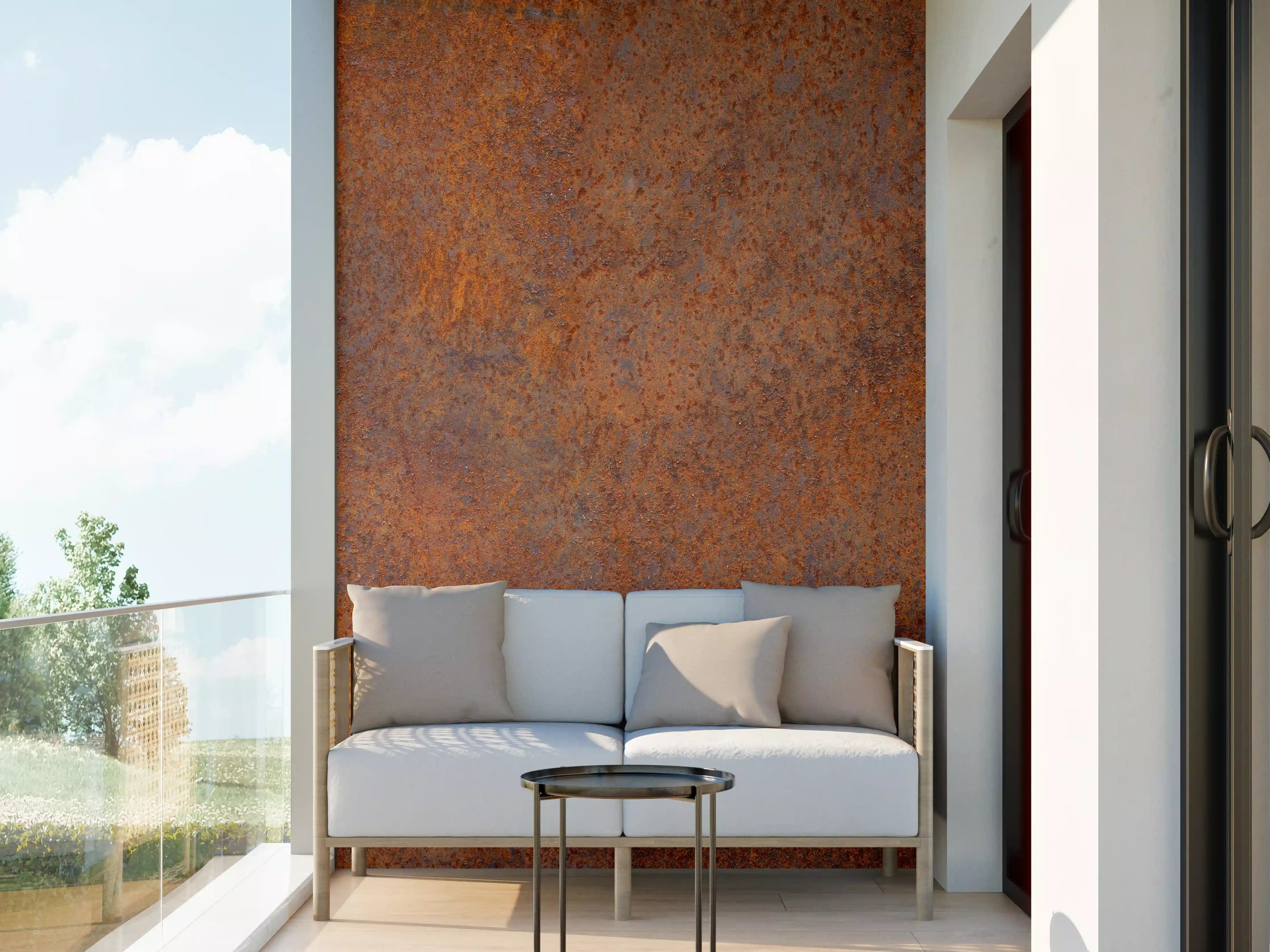 Wandverkleidung außen - Rostiges Metall