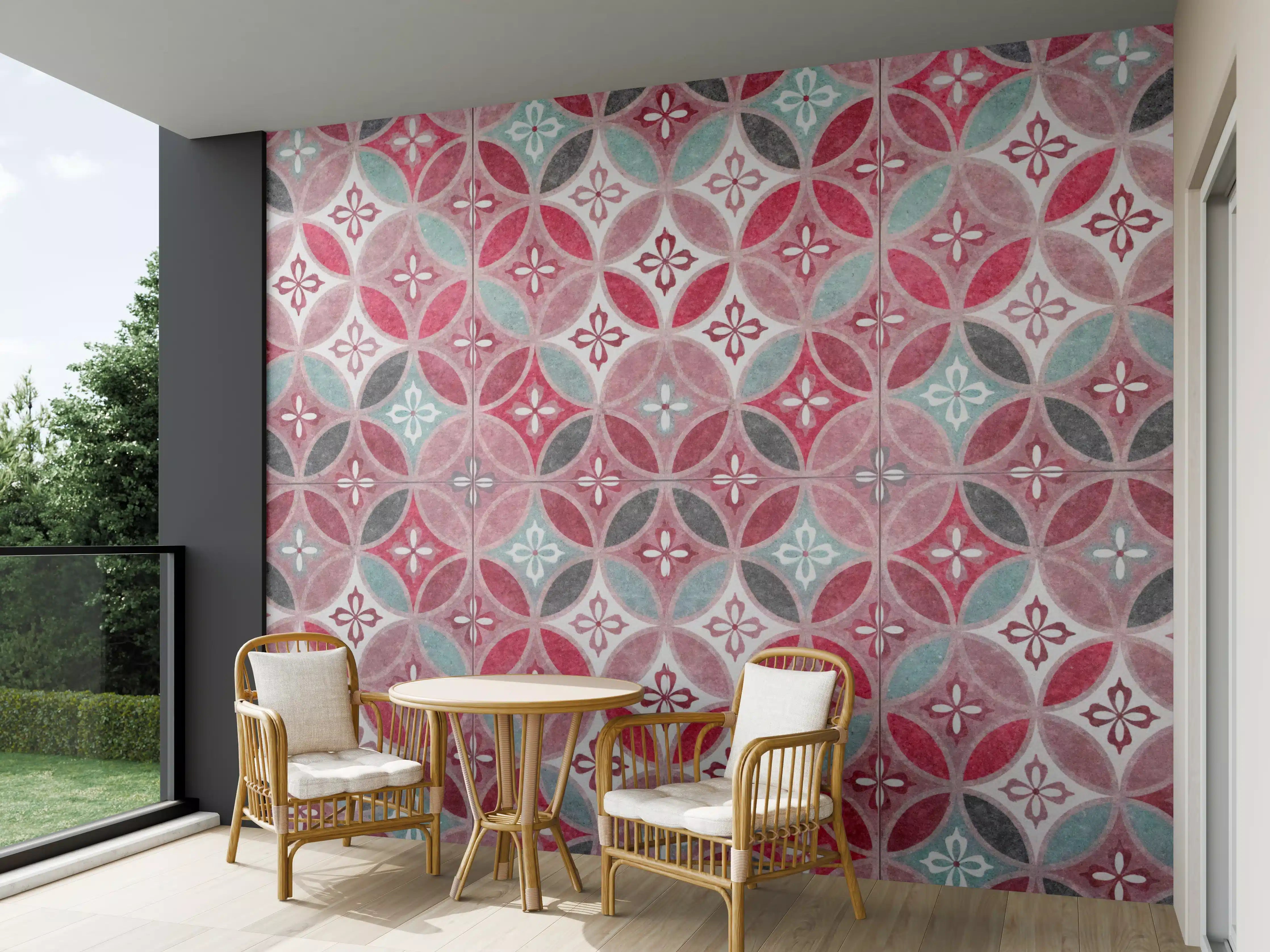 Wandverkleidung außen - Rote anthrazit Struktur