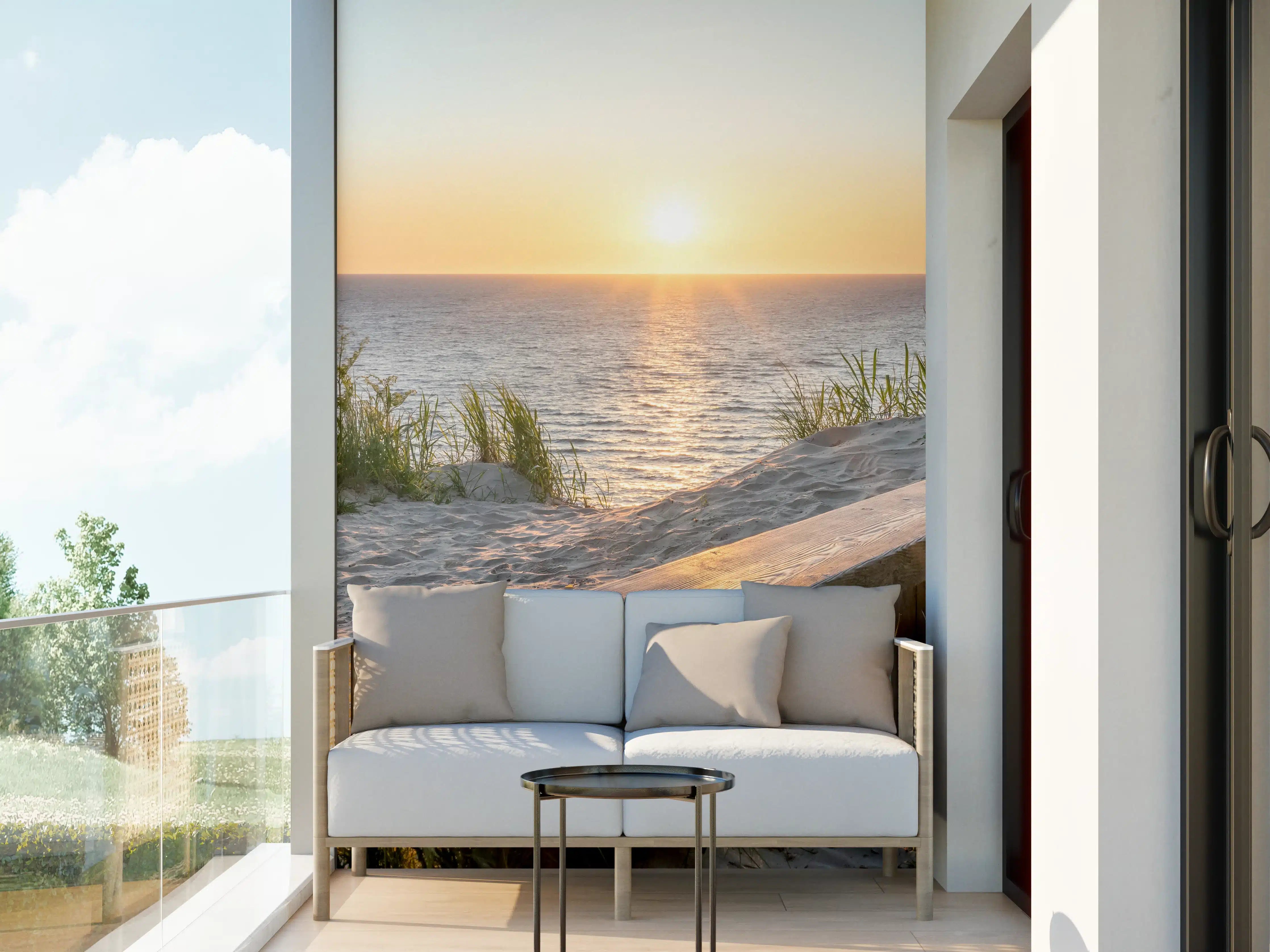 Wandverkleidung außen - Ruhiger Sonnenuntergang - Ostsee