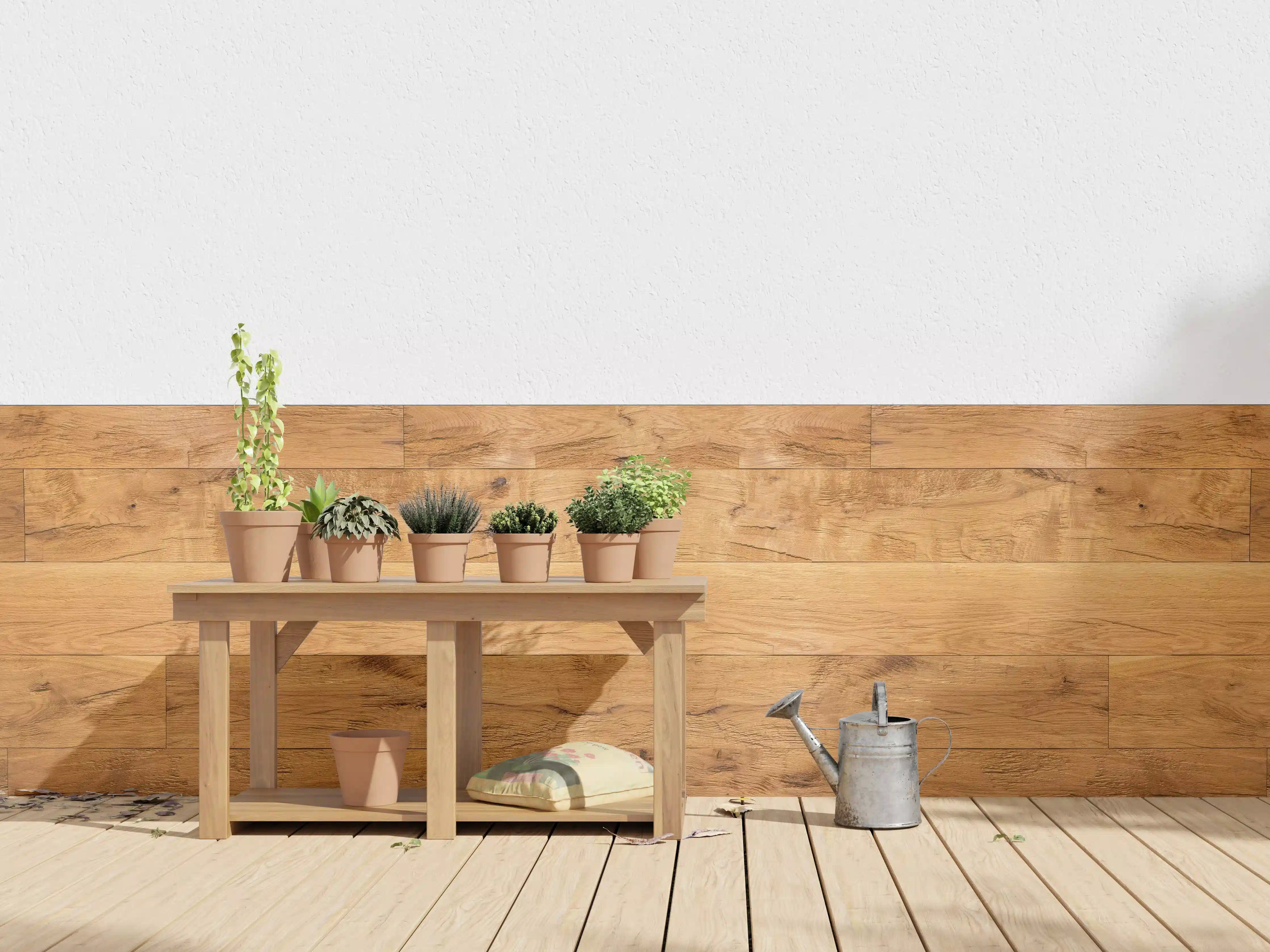 Wandverkleidung außen - Rustikale Holzplatte