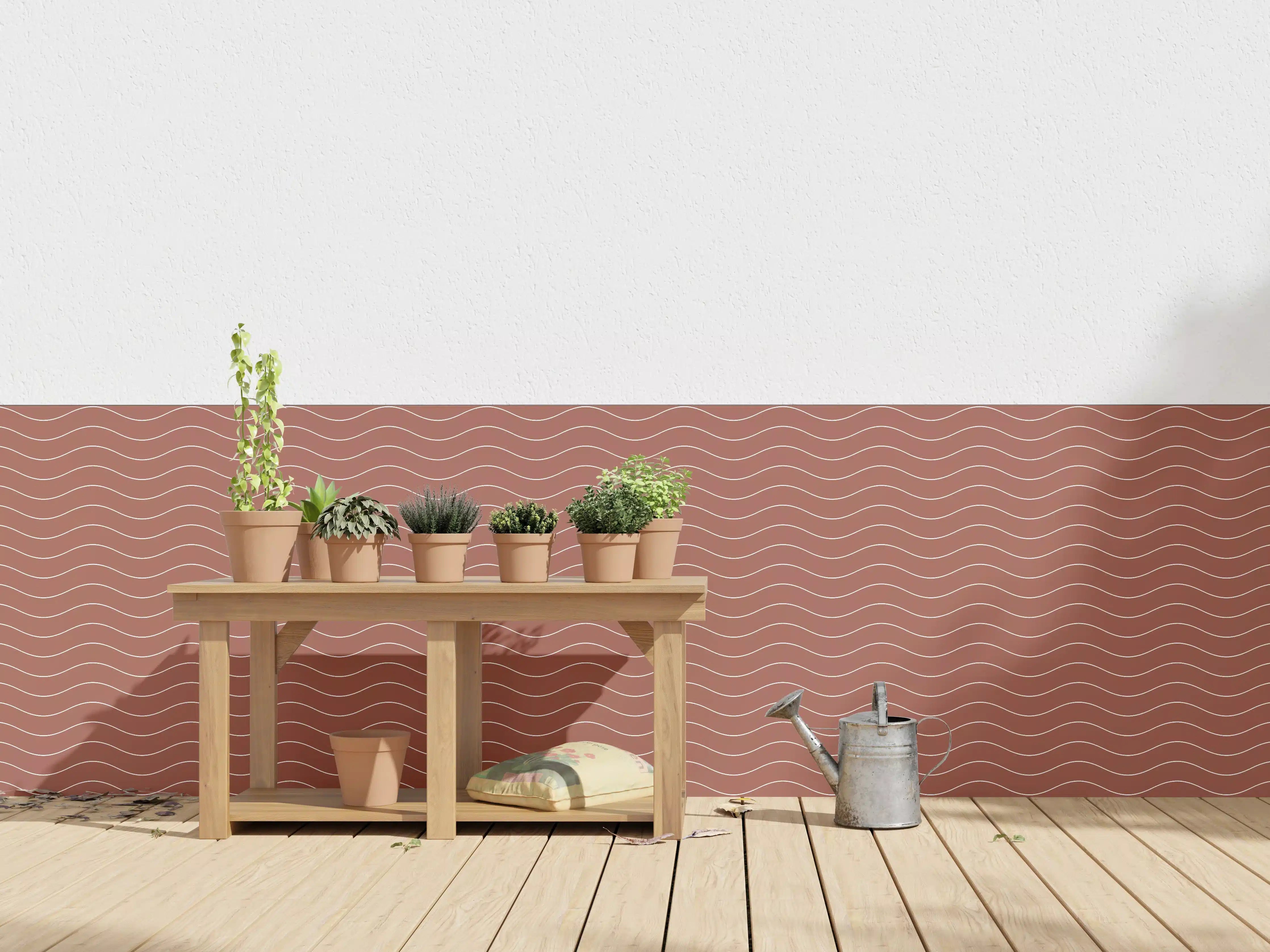 Wandverkleidung außen - Rustikale Ruggine-Textur in eleganter Küche