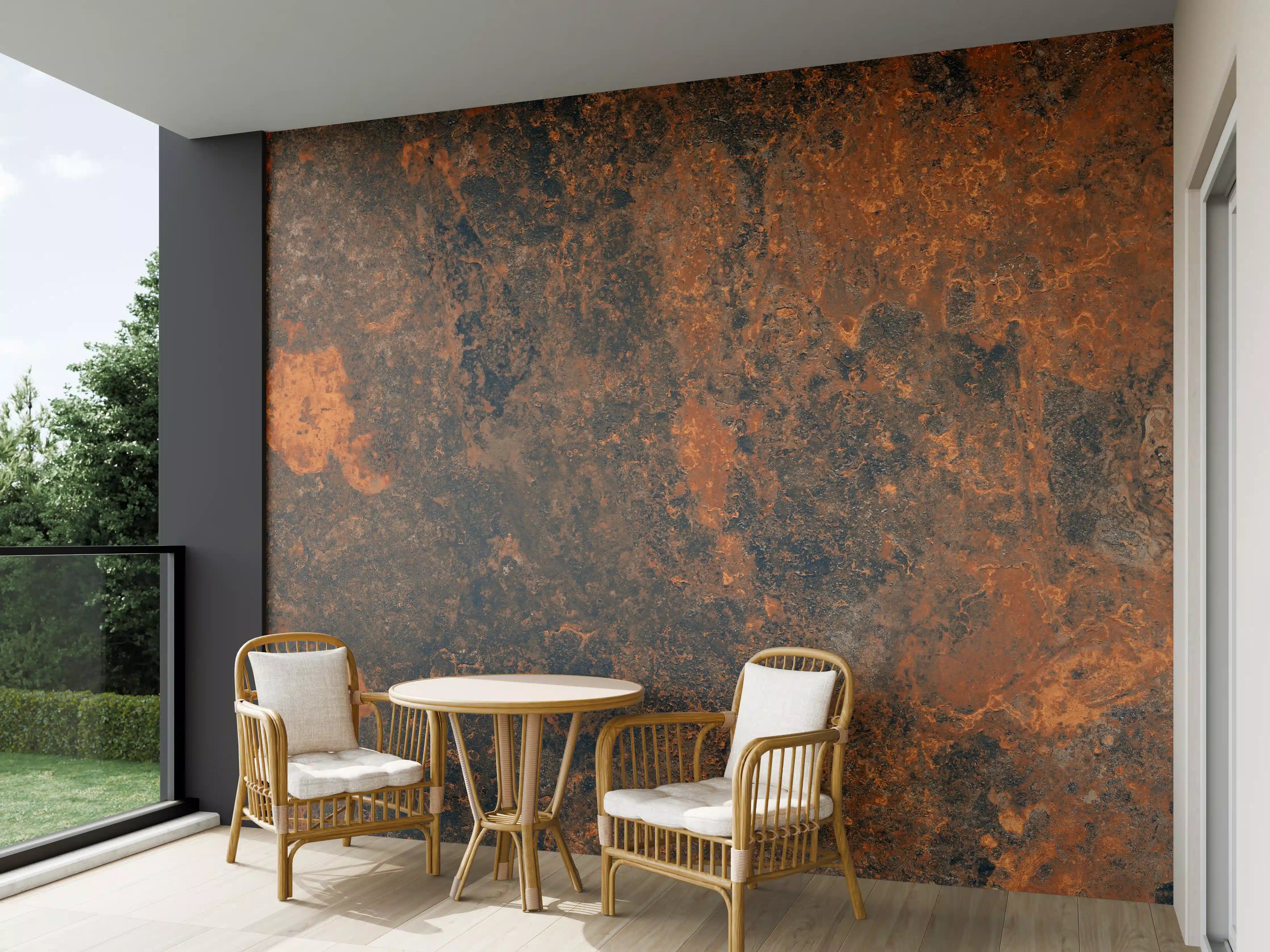 Wandverkleidung außen - Rustikales Metall Tesxtur