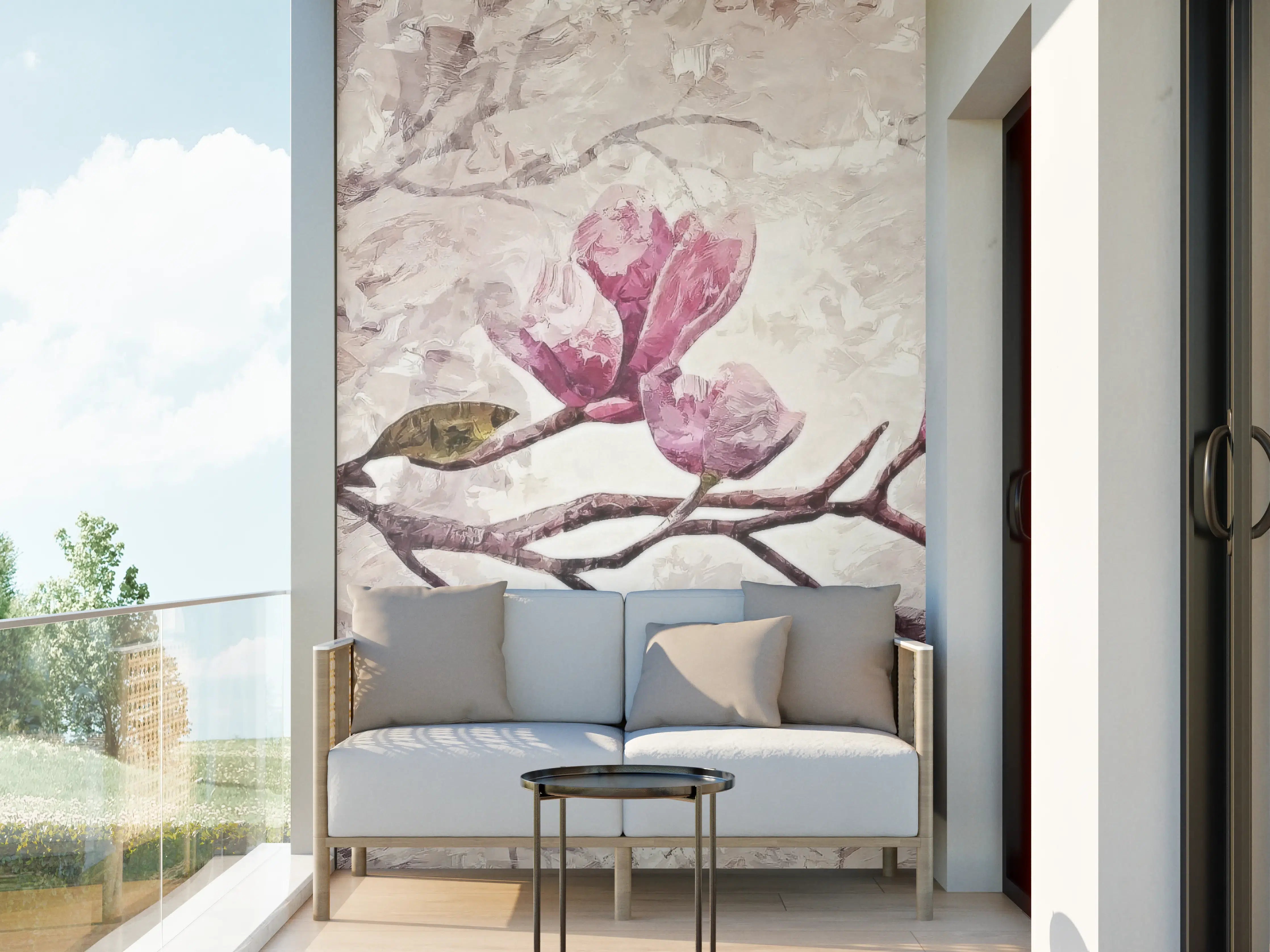 Wandverkleidung außen - Sakura Baum - Gemälde