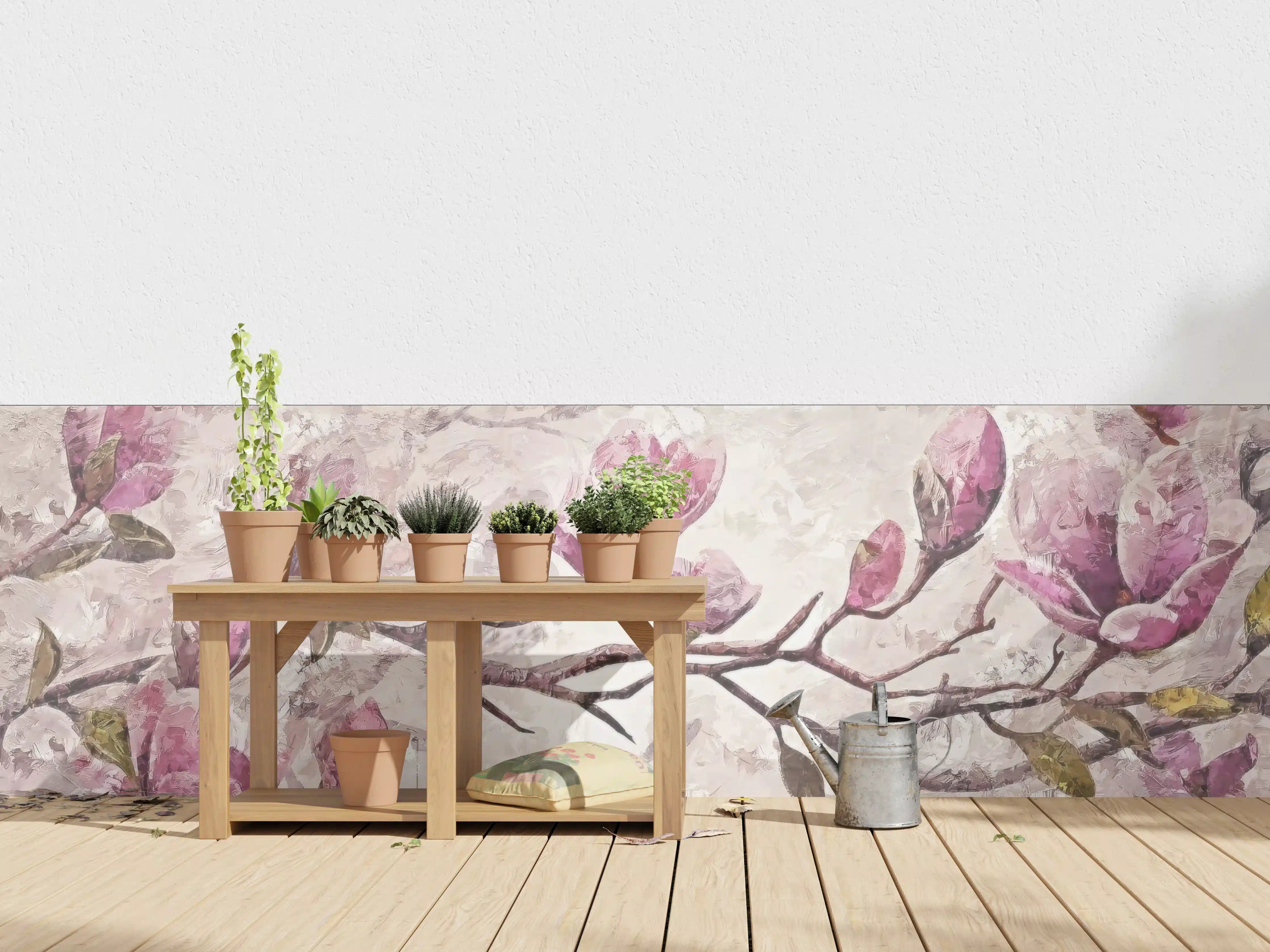 Wandverkleidung außen - Sakura Baum - Gemälde