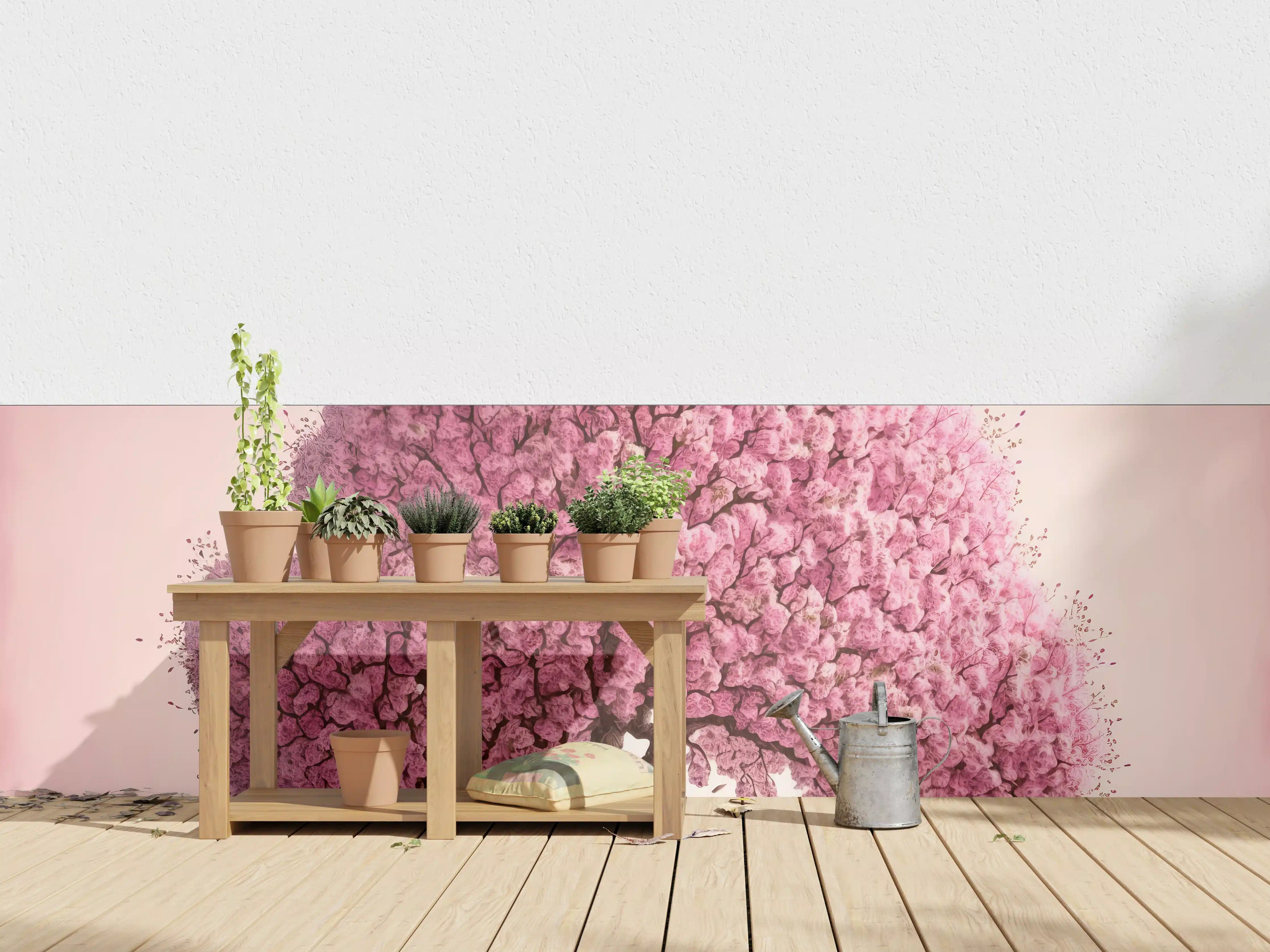 Wandverkleidung außen - Sakura baum - KI generiert