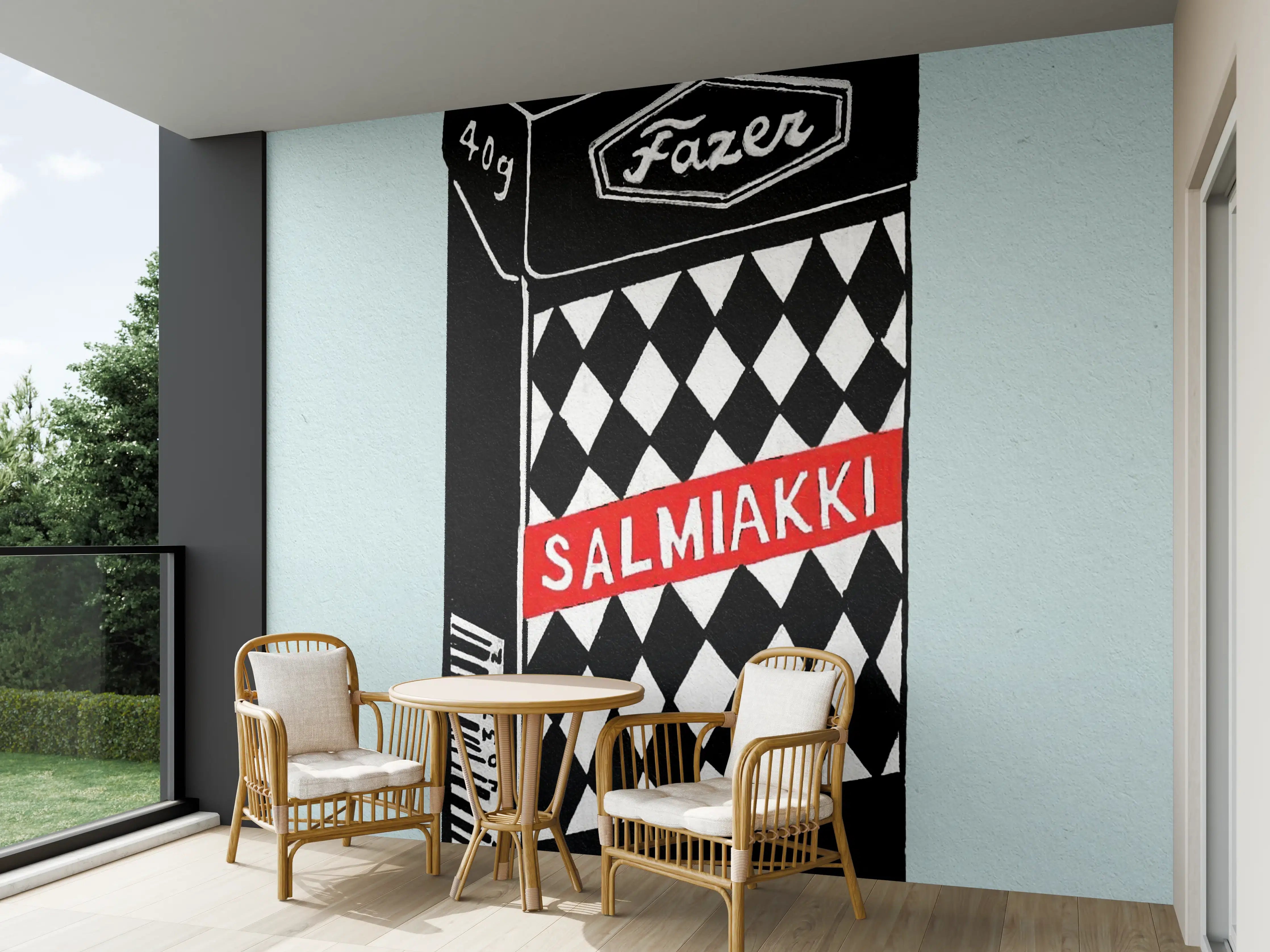 Wandverkleidung außen - Salmiakki Schachtel