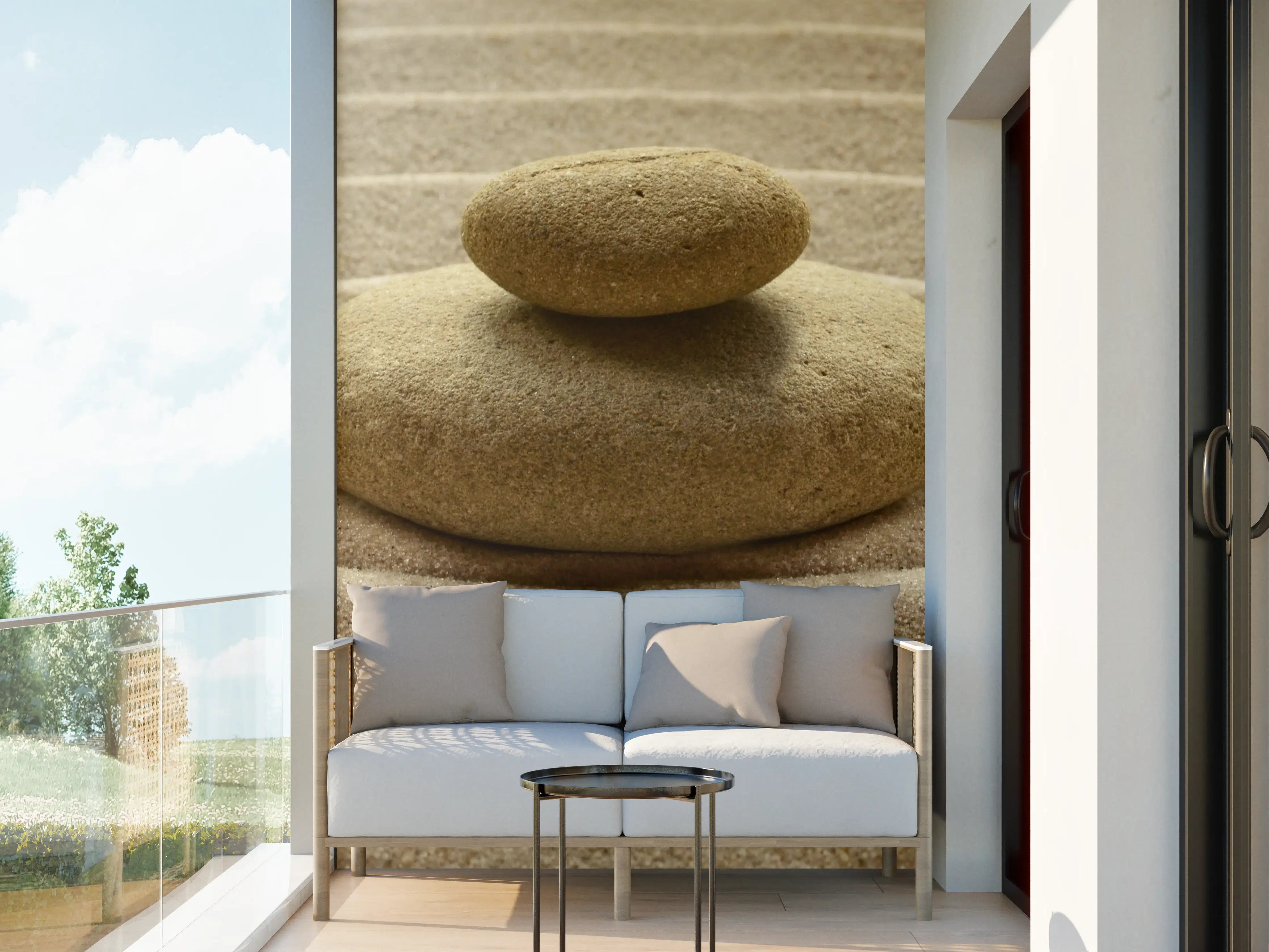 Wandverkleidung außen - Sand im Zen-Garten