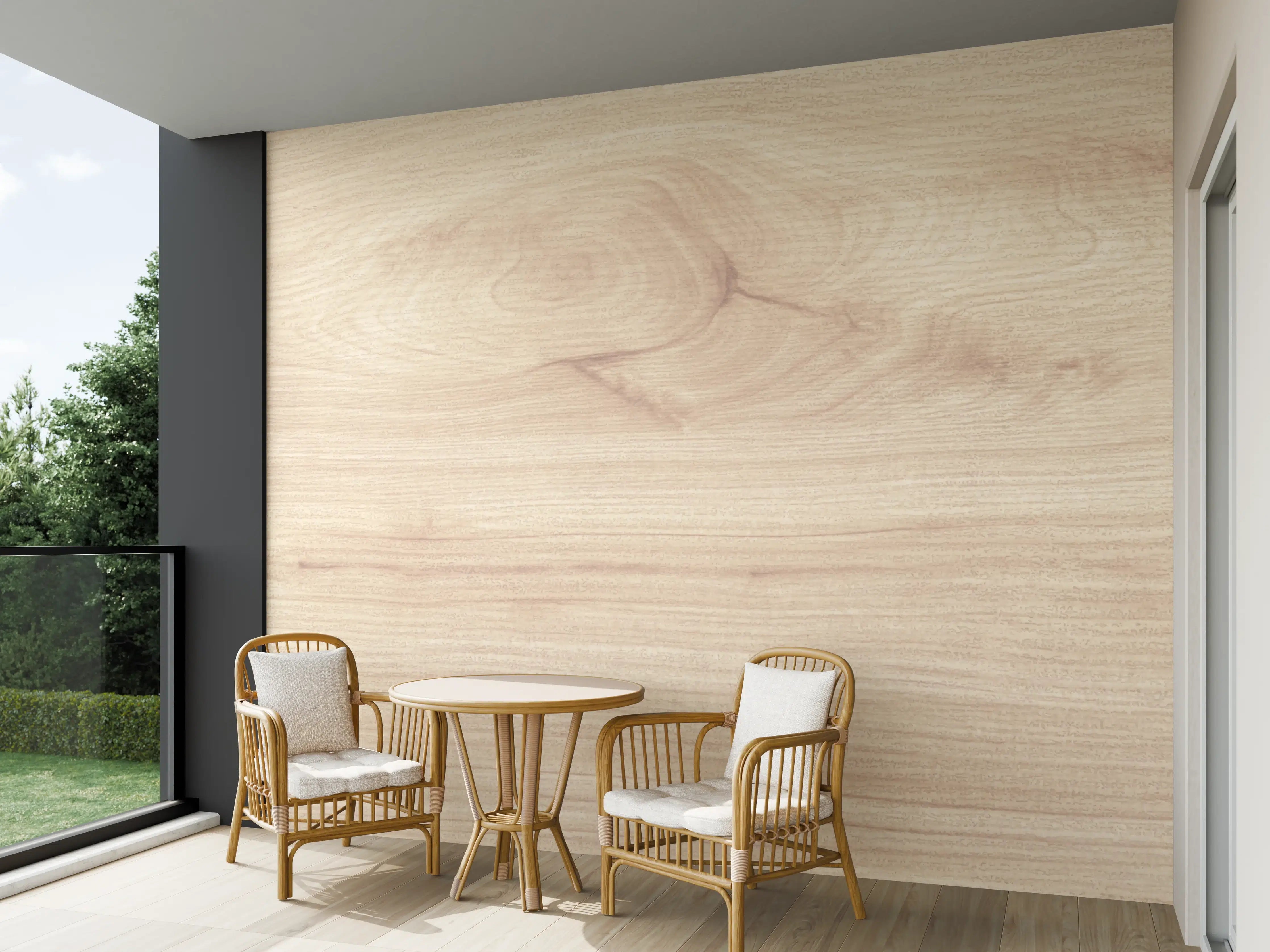 Wandverkleidung außen - Sanfte Grau-Holzoptik mit feiner Maserung