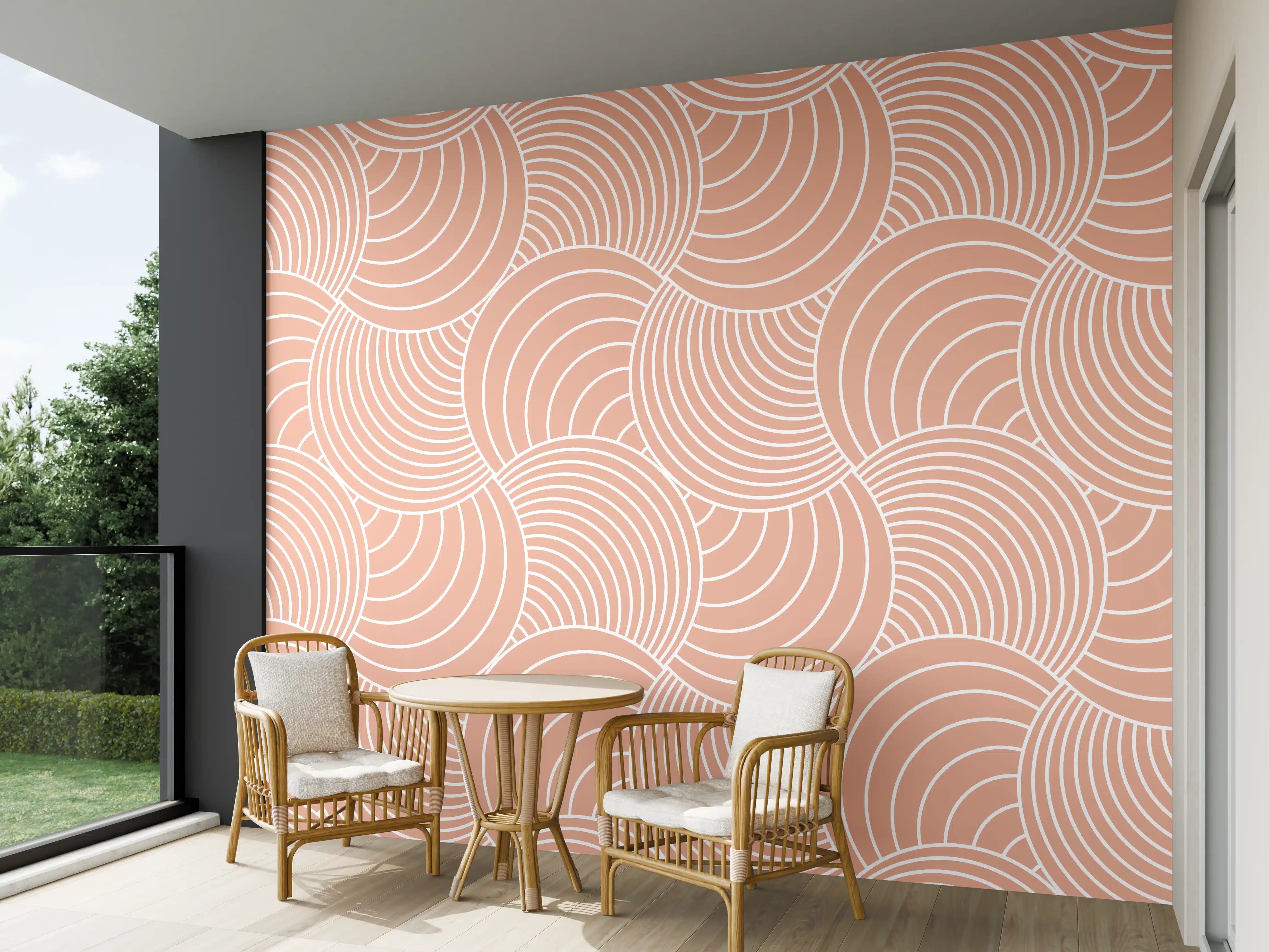 Wandverkleidung außen - Sanfte Wellen in Creme