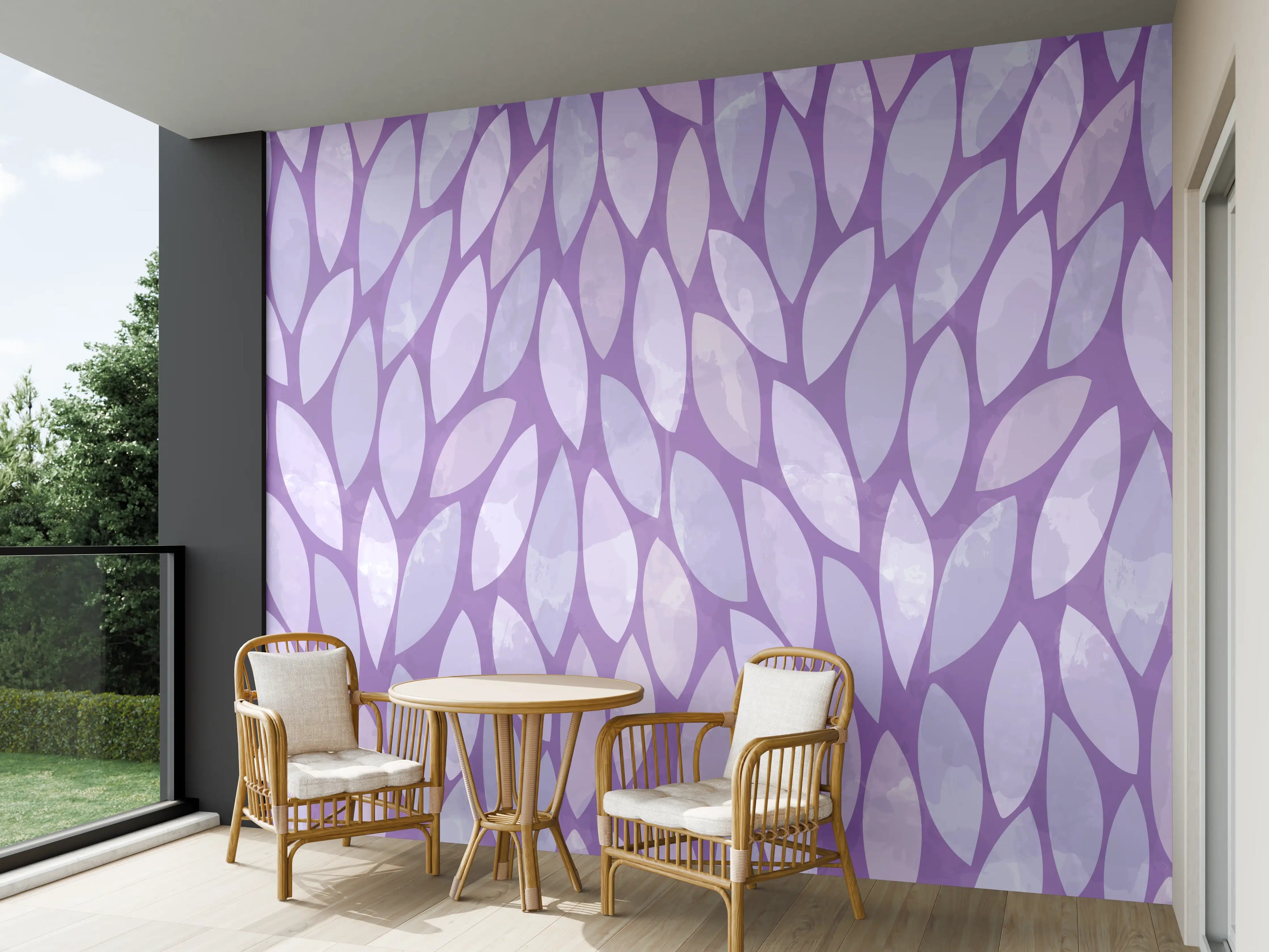 Wandverkleidung außen - Sanfte lila Blumenmuster-Textur