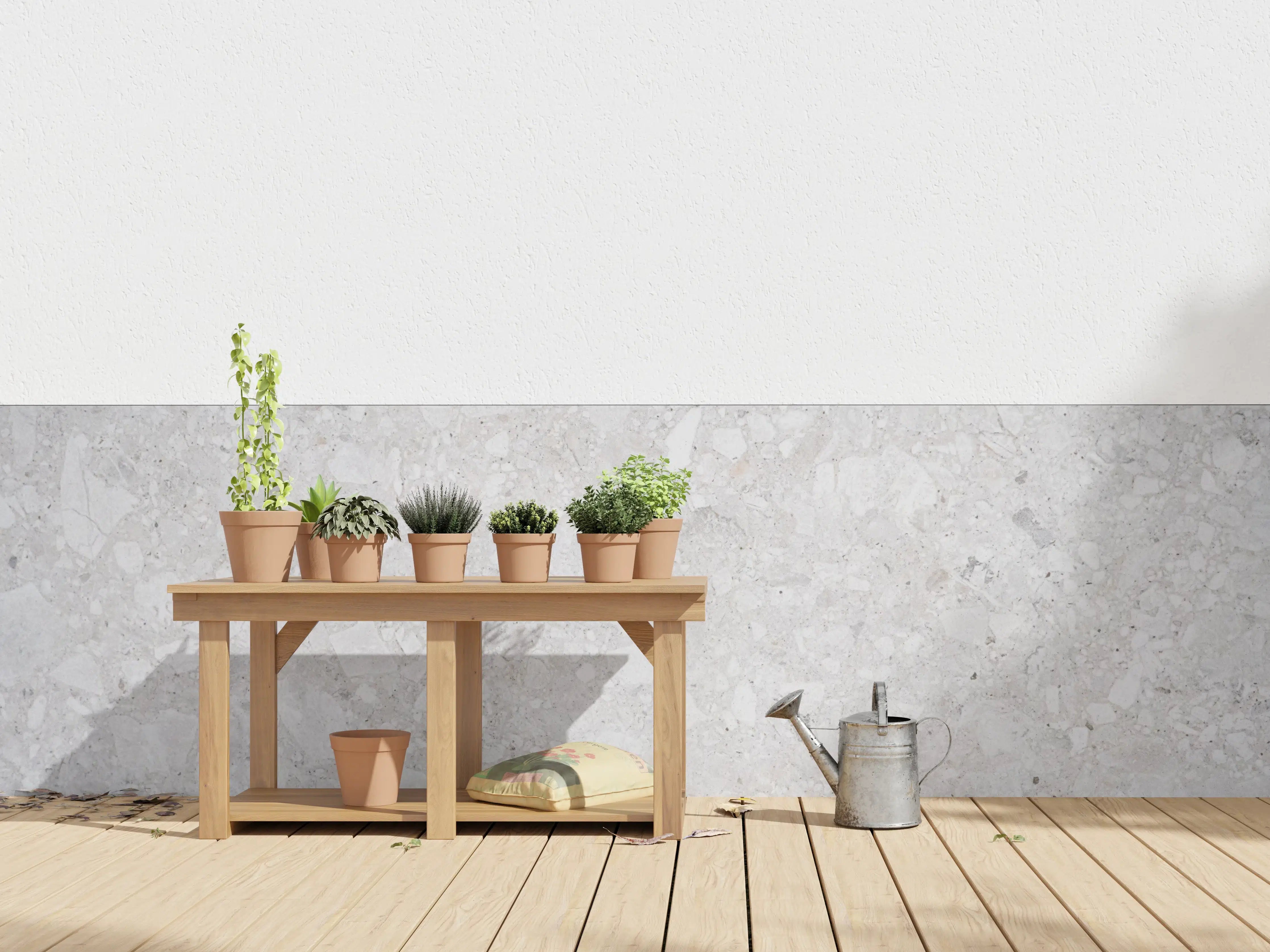 Wandverkleidung außen - Schiefergrau & Weiß Marmor-Design