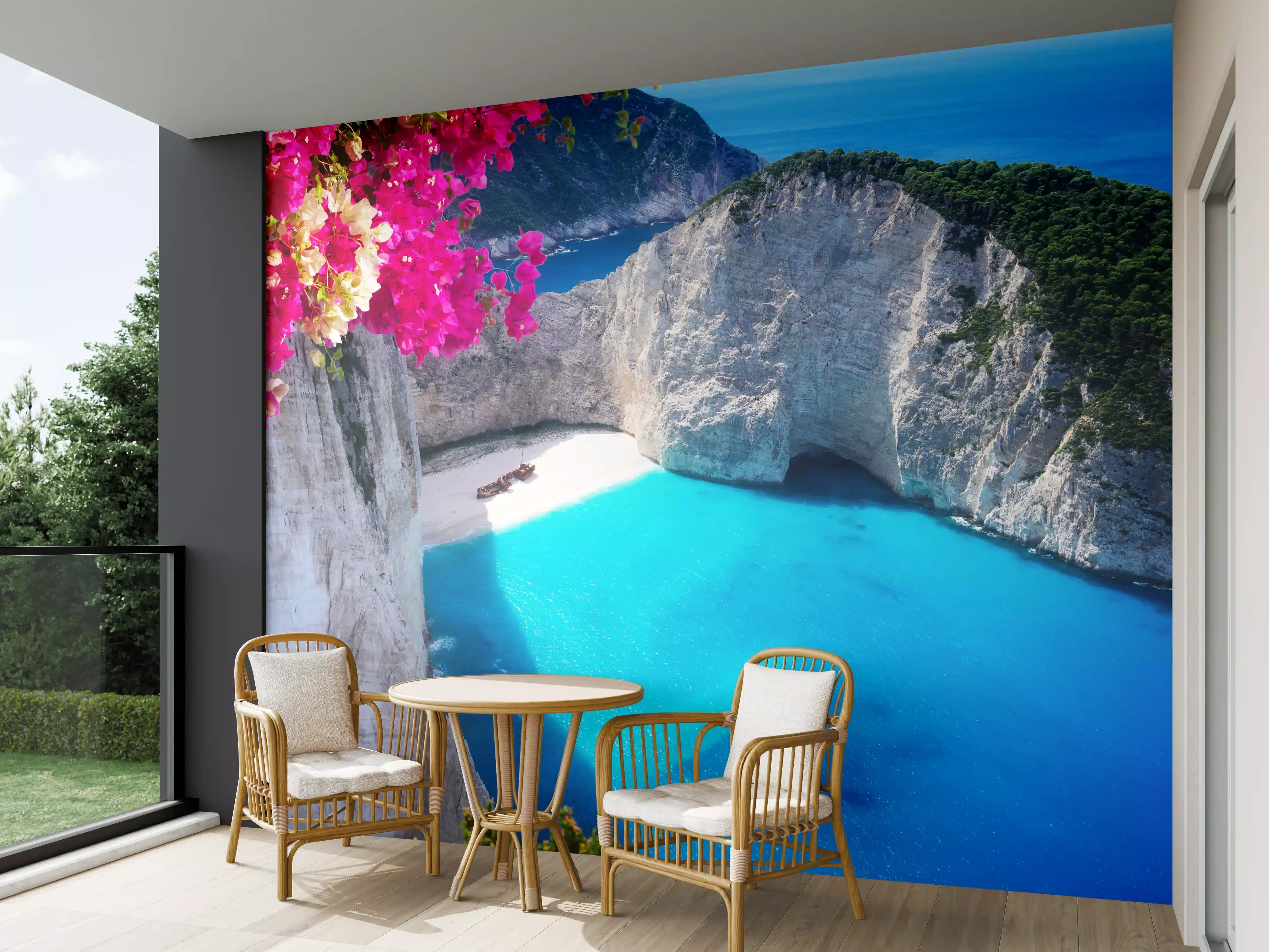 Wandverkleidung außen - Schöne Landschaft der Insel Zakinthos
