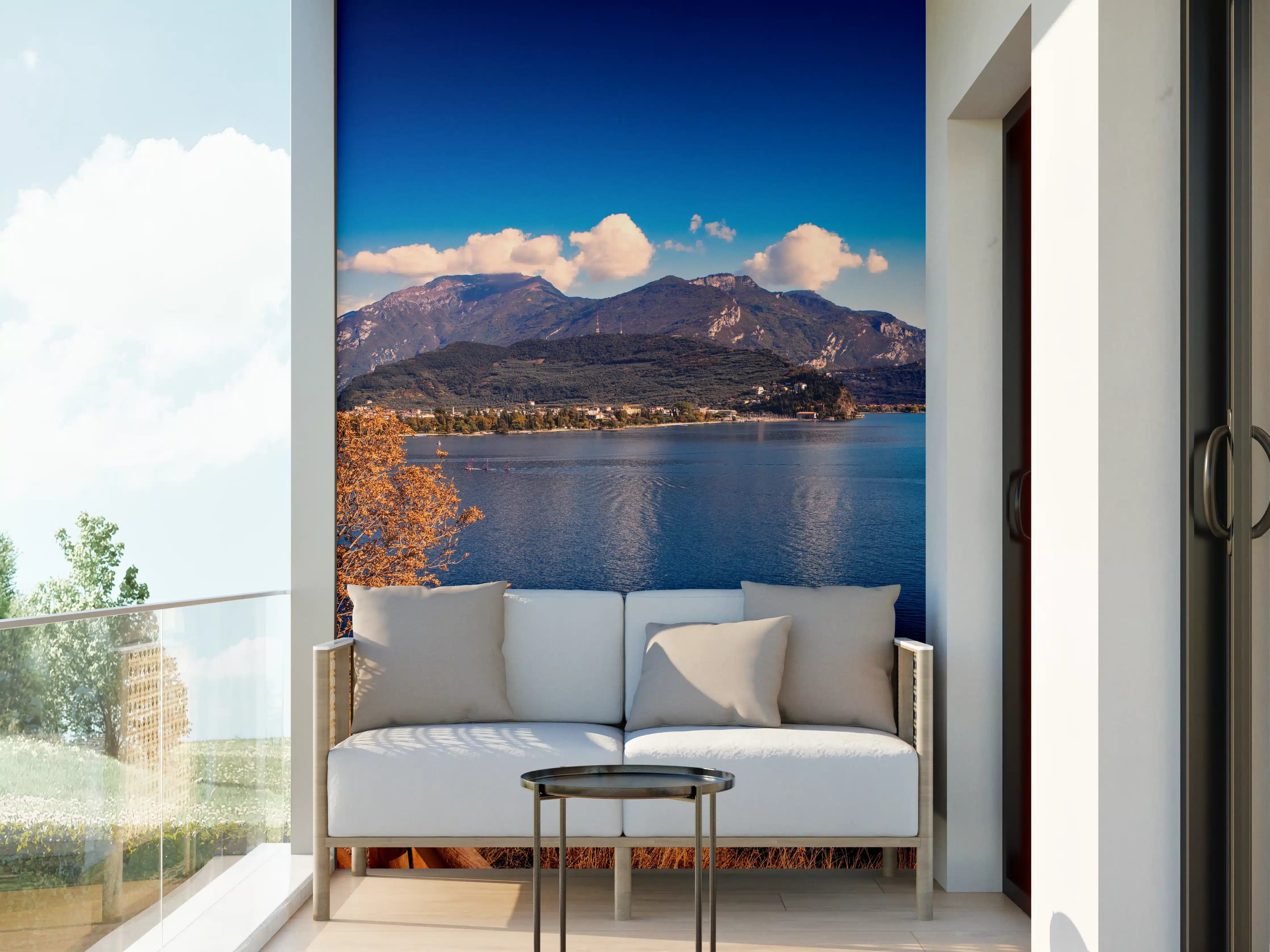 Wandverkleidung außen - Schöne Landschaft mit Blick auf den Gardasee