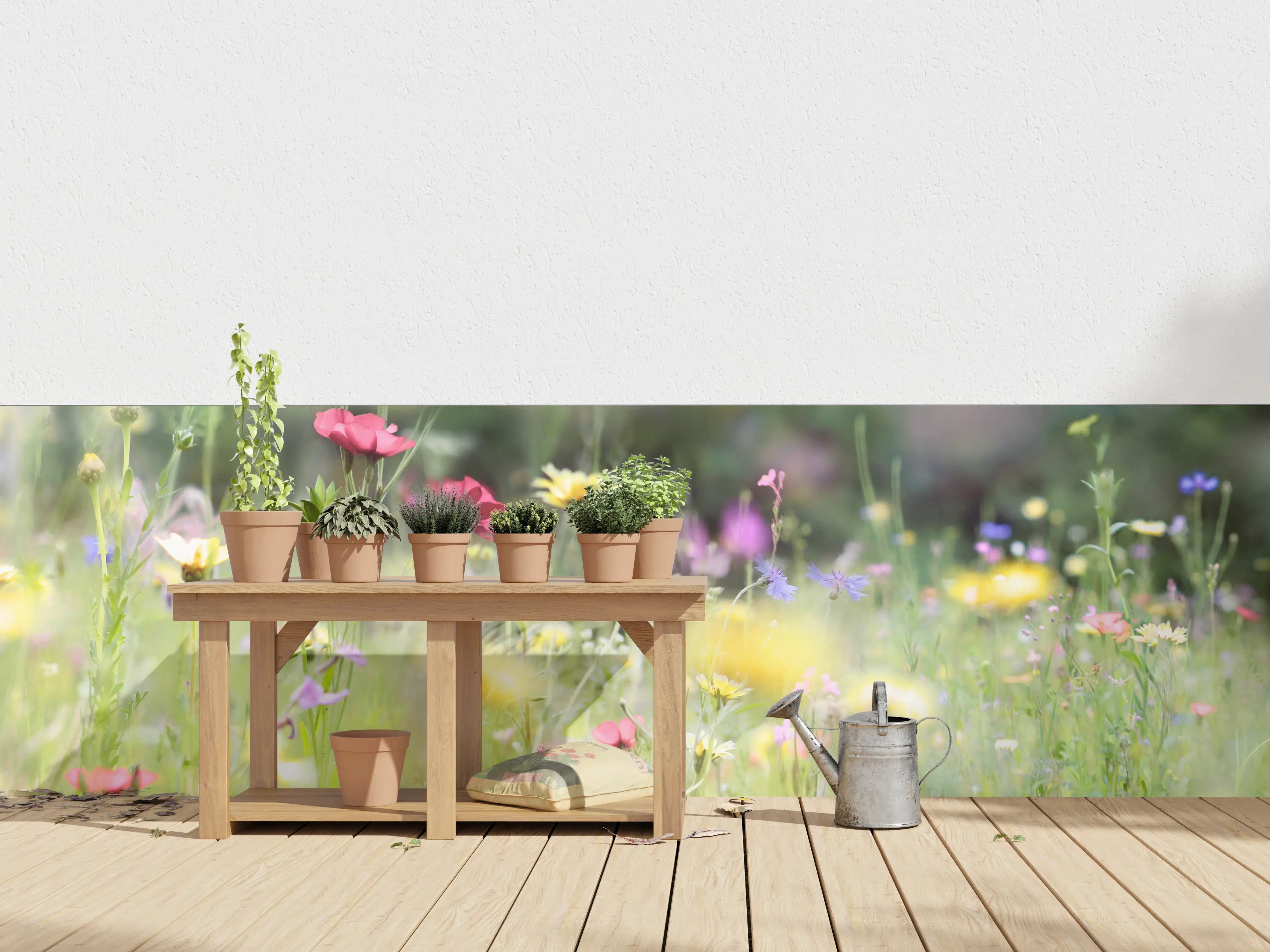 Wandverkleidung außen - Schöne Wildblumenwiese