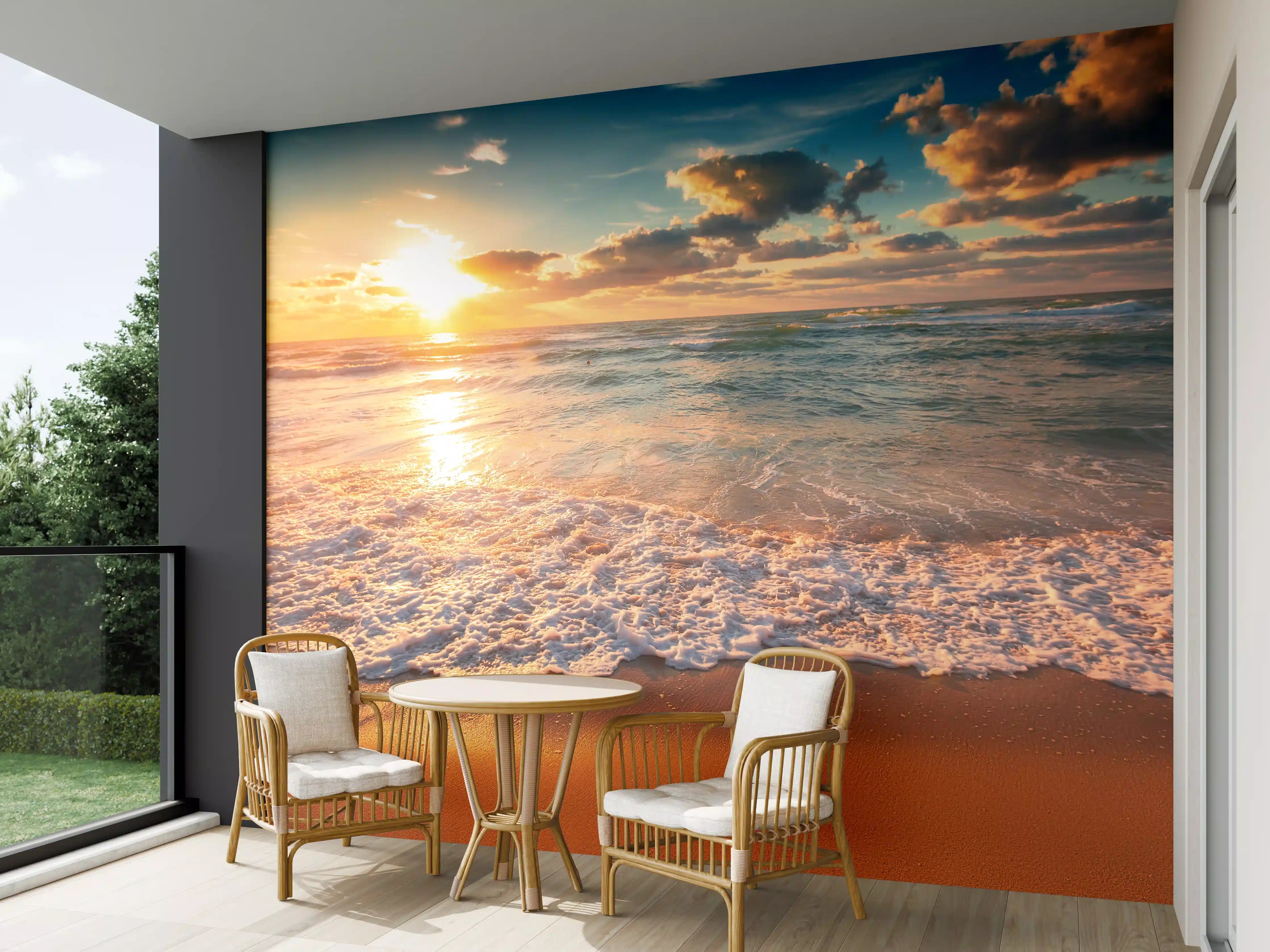 Wandverkleidung außen - Schönes Sonnenlicht am Strand