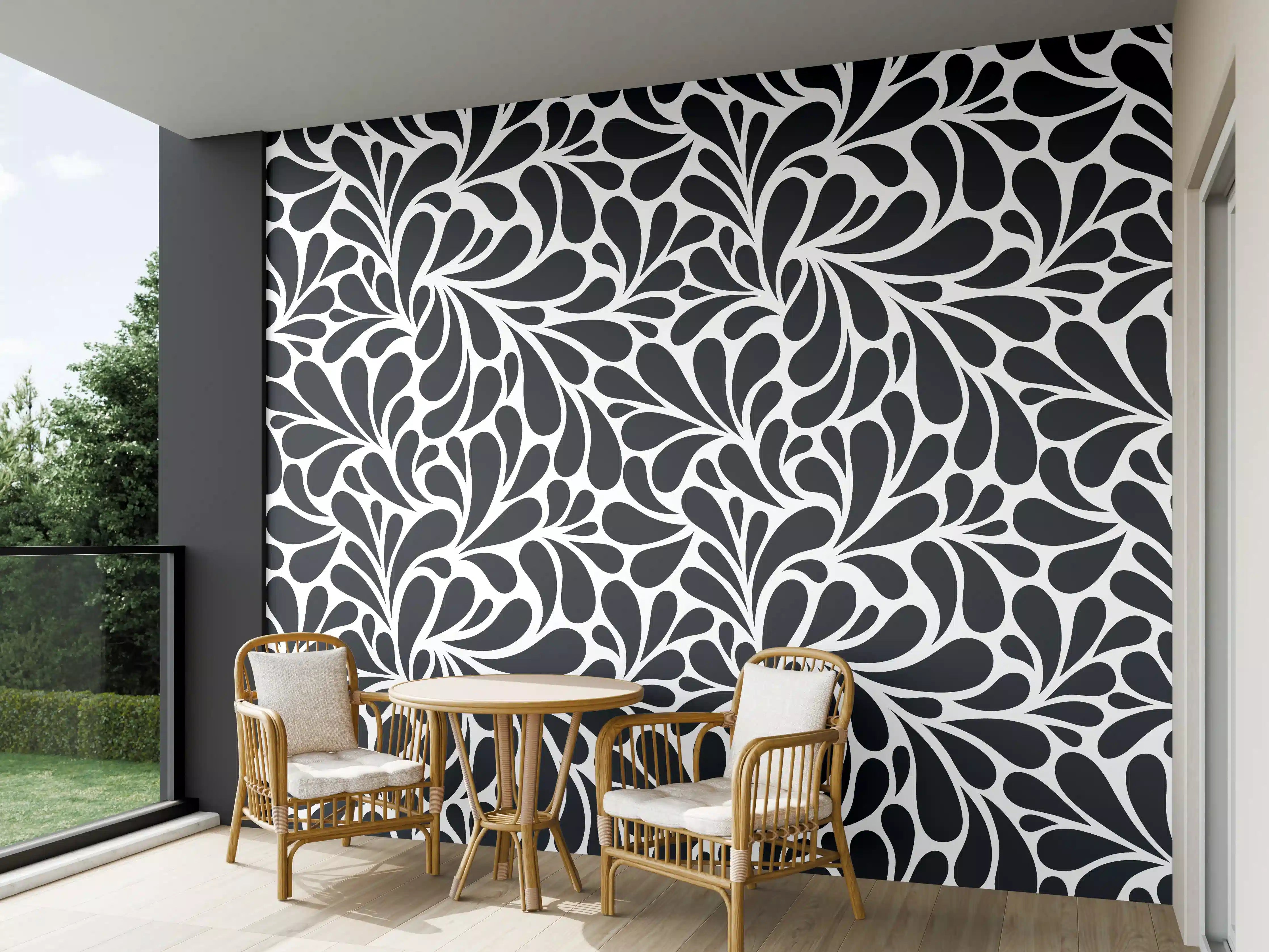 Wandverkleidung außen - Schwarz-Weiß-Muster für elegante Akzente