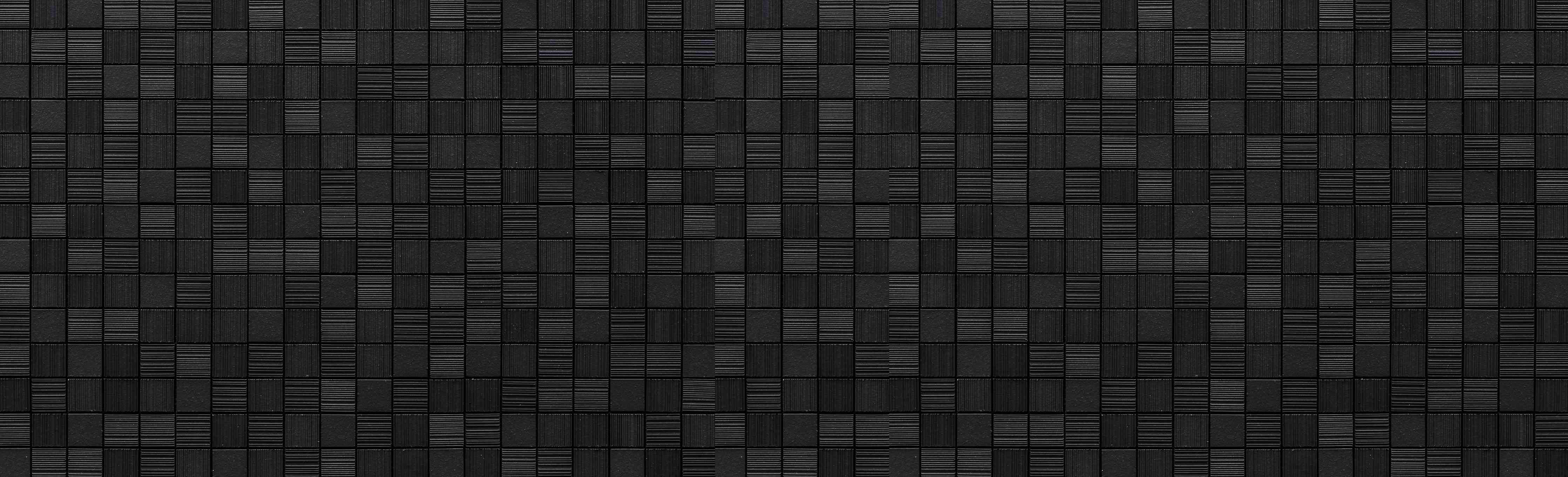 Wandverkleidung außen-Schwarze Mosaikfliesen mit matten Finish
