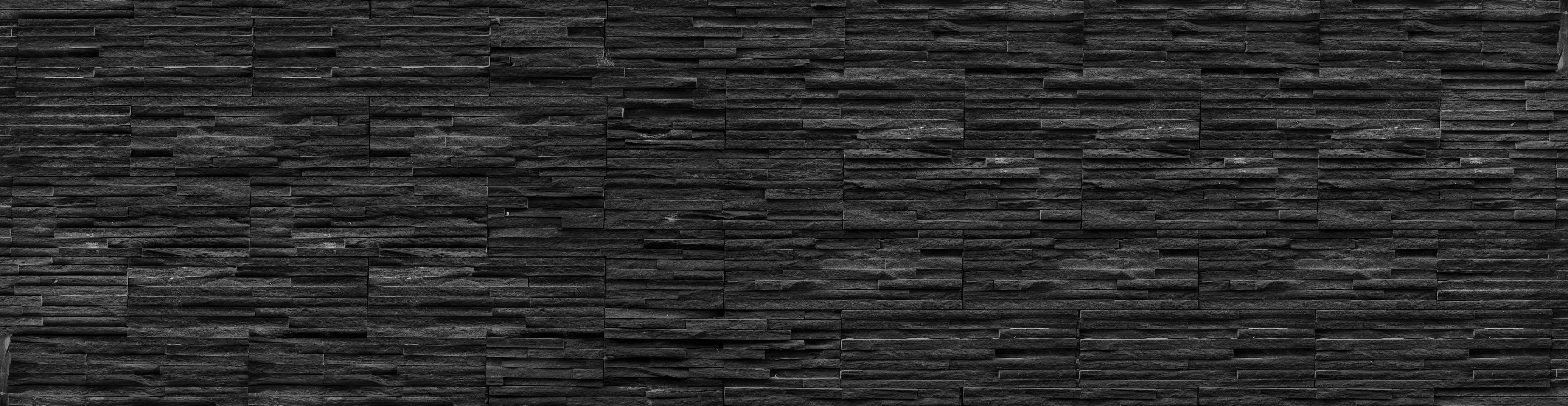 Wandverkleidung außen-Schwarze Schieferstein-Mauer