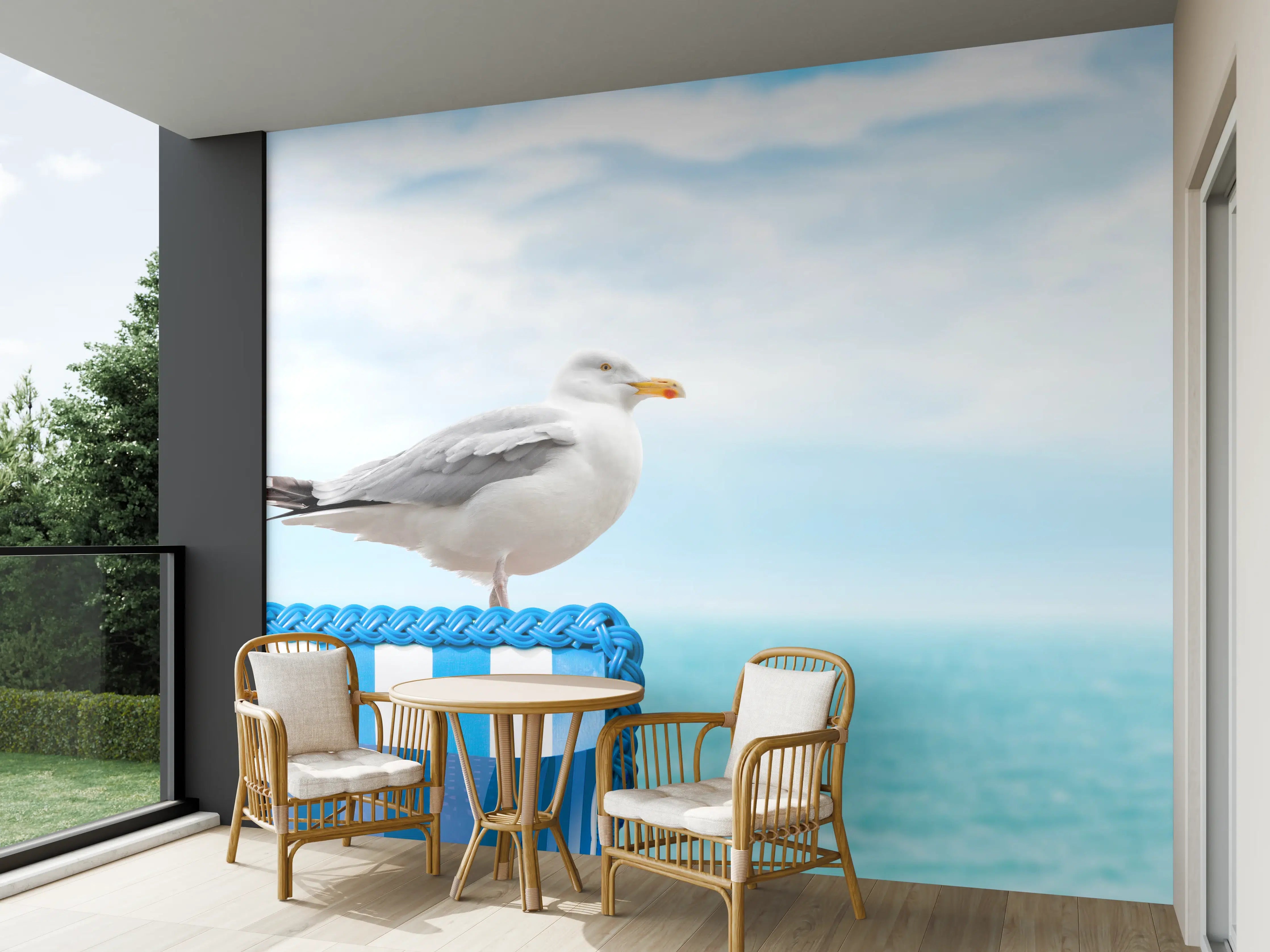Wandverkleidung außen - Seagull by the Beach Chair