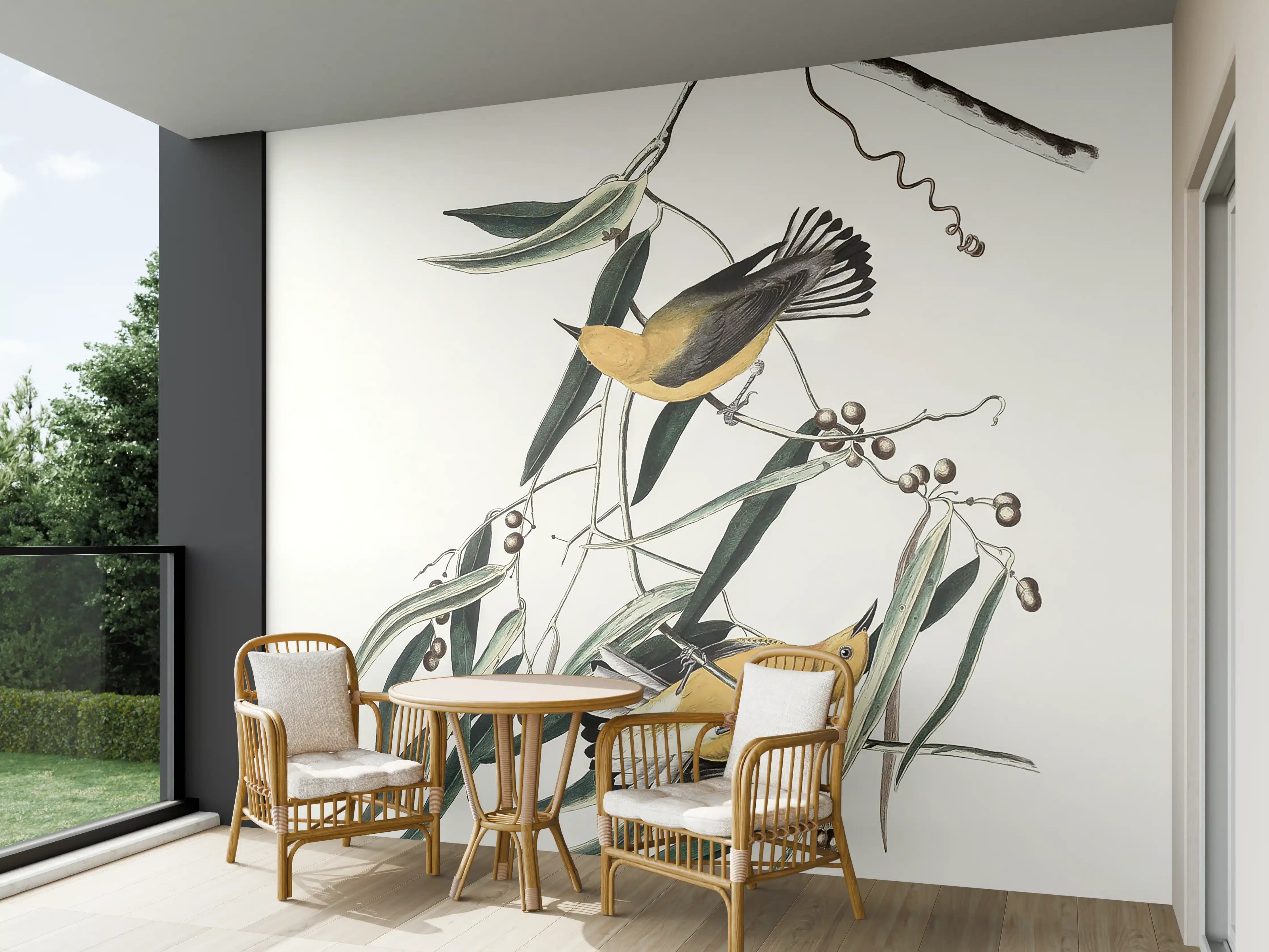 Wandverkleidung außen - Singvogel Portrait - John James Audubon
